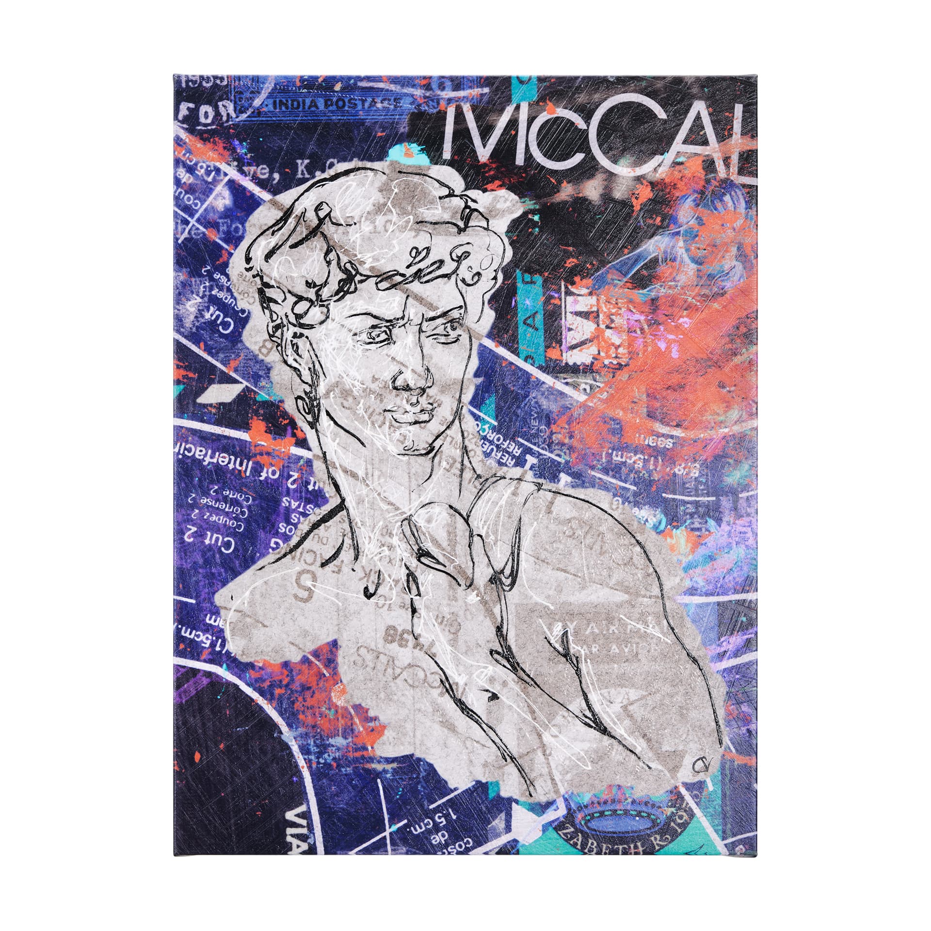 Graffiti sculpture III by Mercana Studio a Hand Embellished Textured Canvas — product photograph