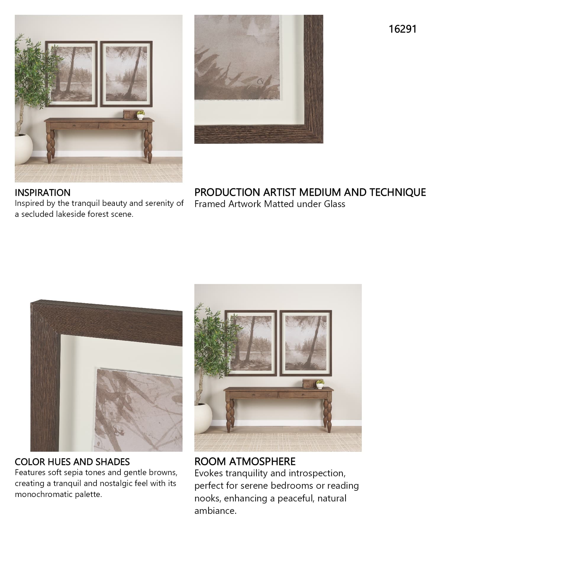 Timber Light II by Mercana Studio Framed Artwork Matted under Glass — in a styled room