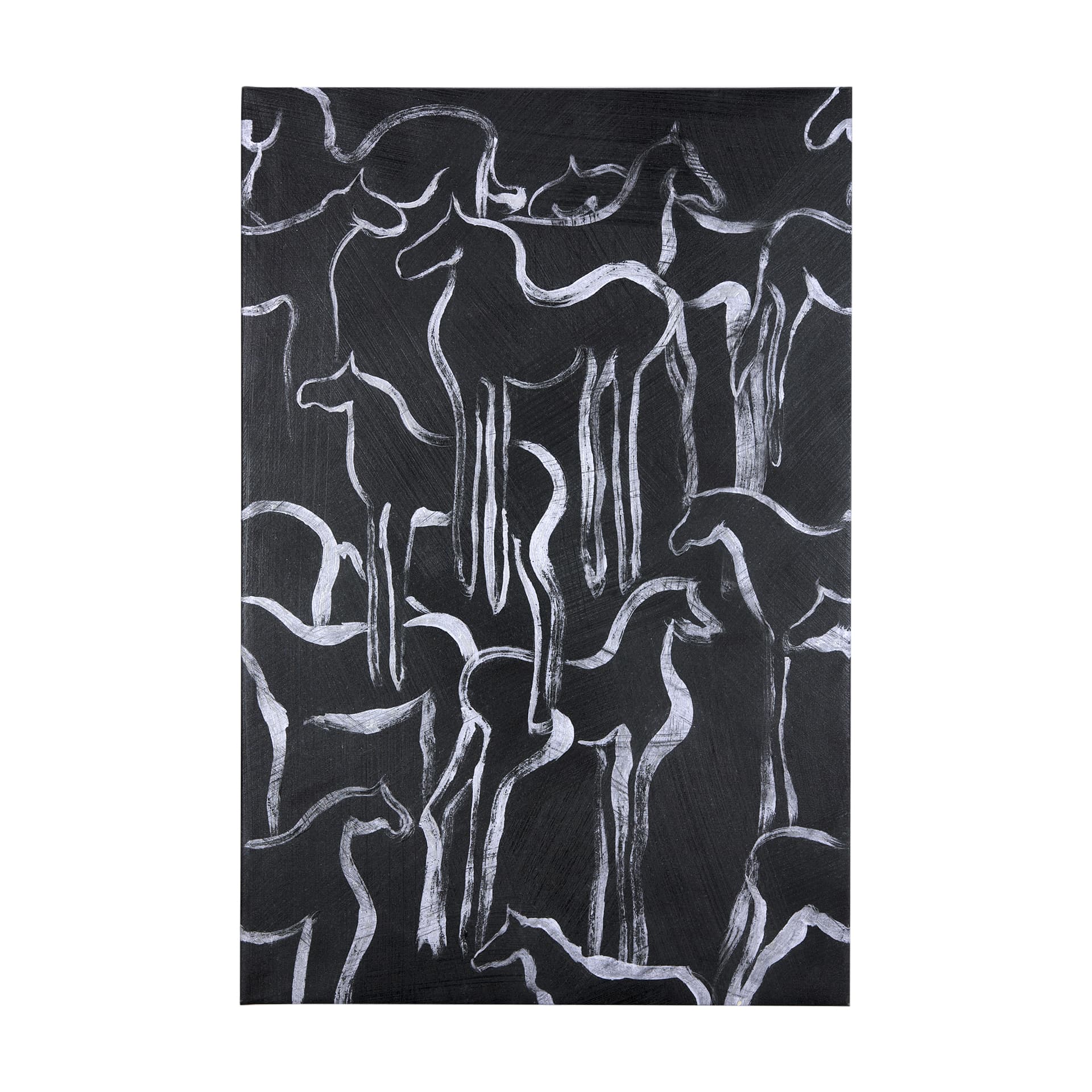 Horse Herd II by Mercana Studio a Hand Embellished Textured Canvas — product photograph