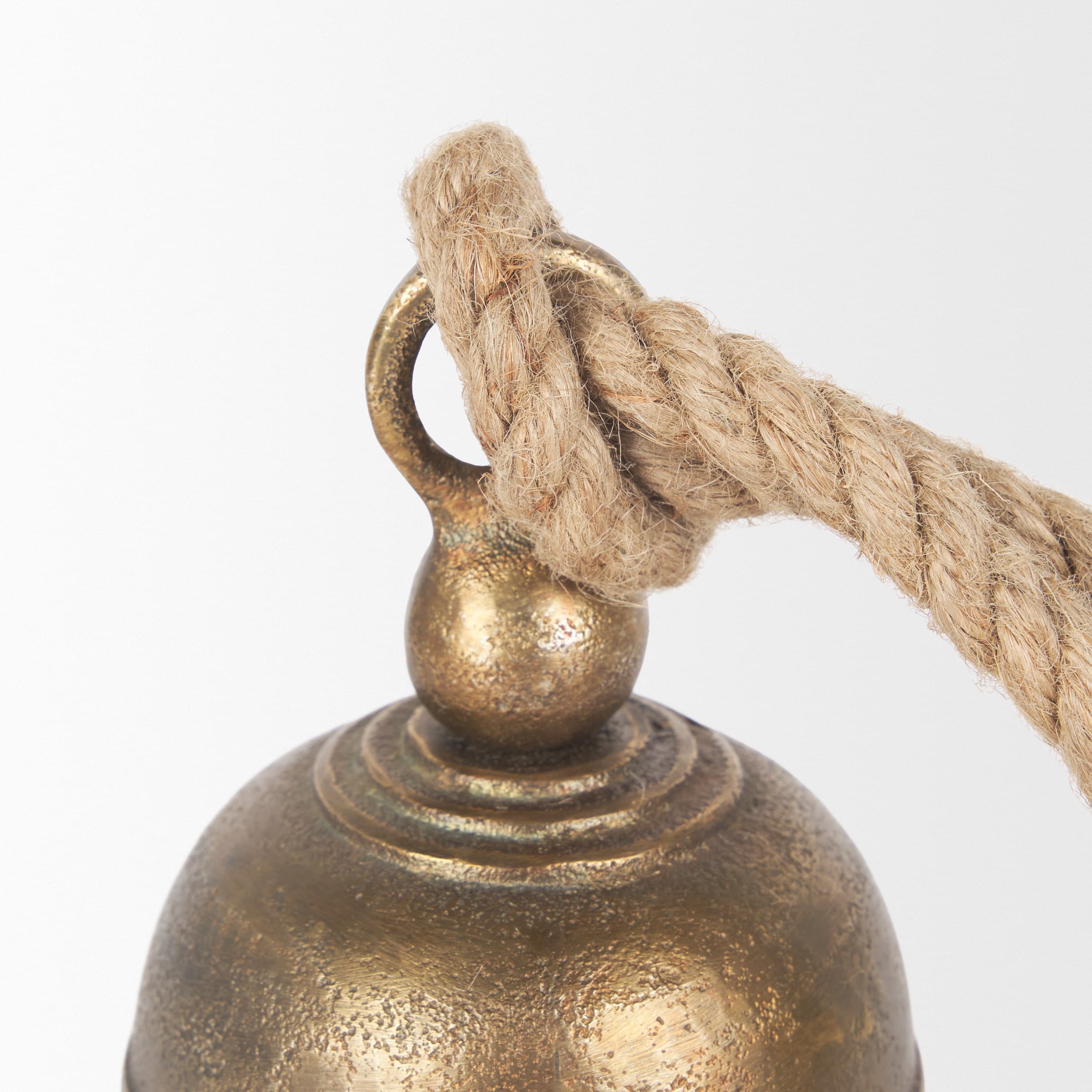 Quincy Small Gold Metal Decorative Bell Object — product photograph