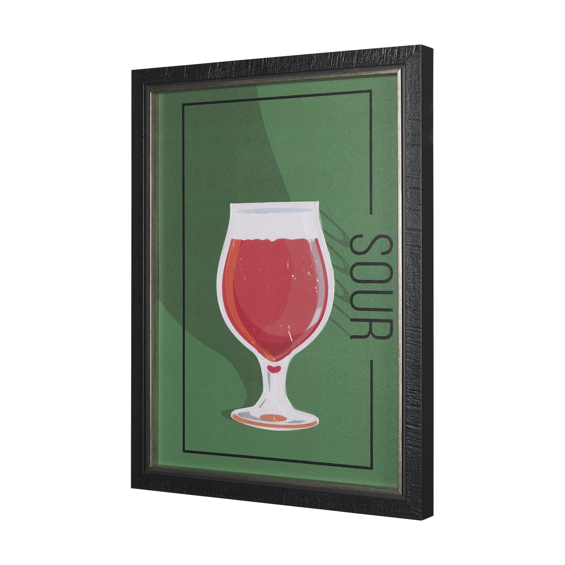 Beer Poster Sour by Mercana Studio a Hand Embellished Textured Framed Art Print — product photograph