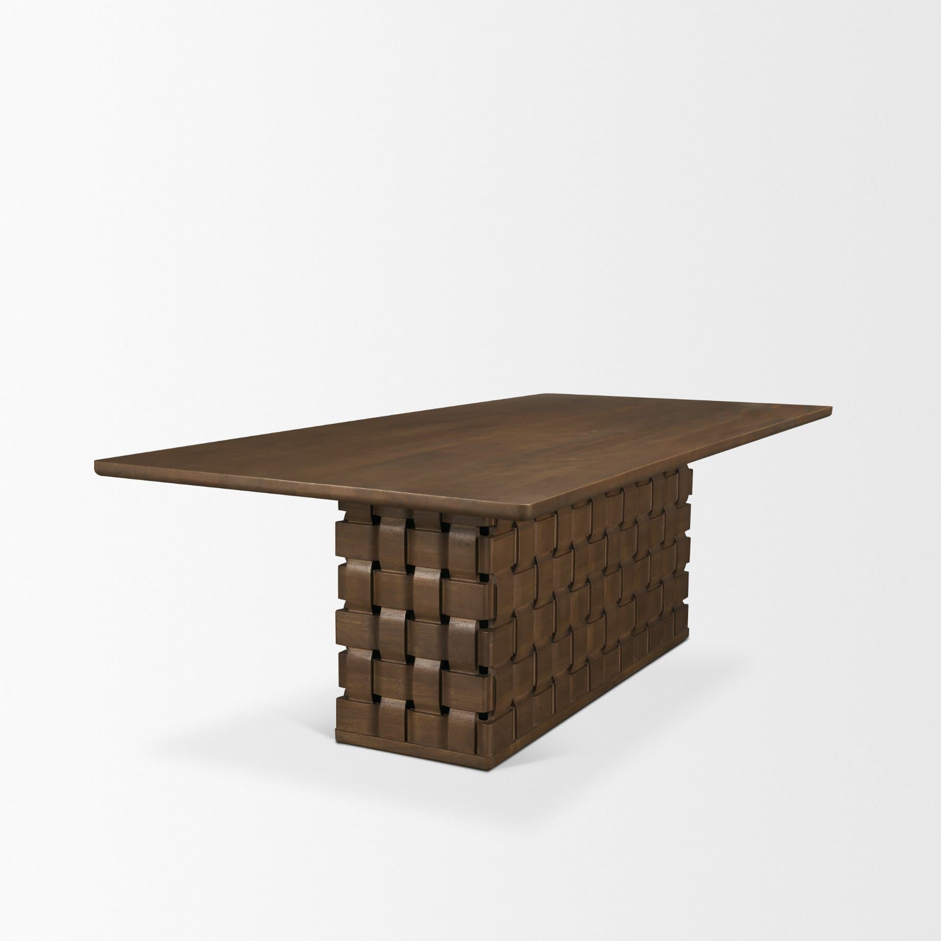 Trellyn 94"L x 44"W Rectangular Dining Table | Modern | Dark Brown Wood | Seats 8 — product photograph