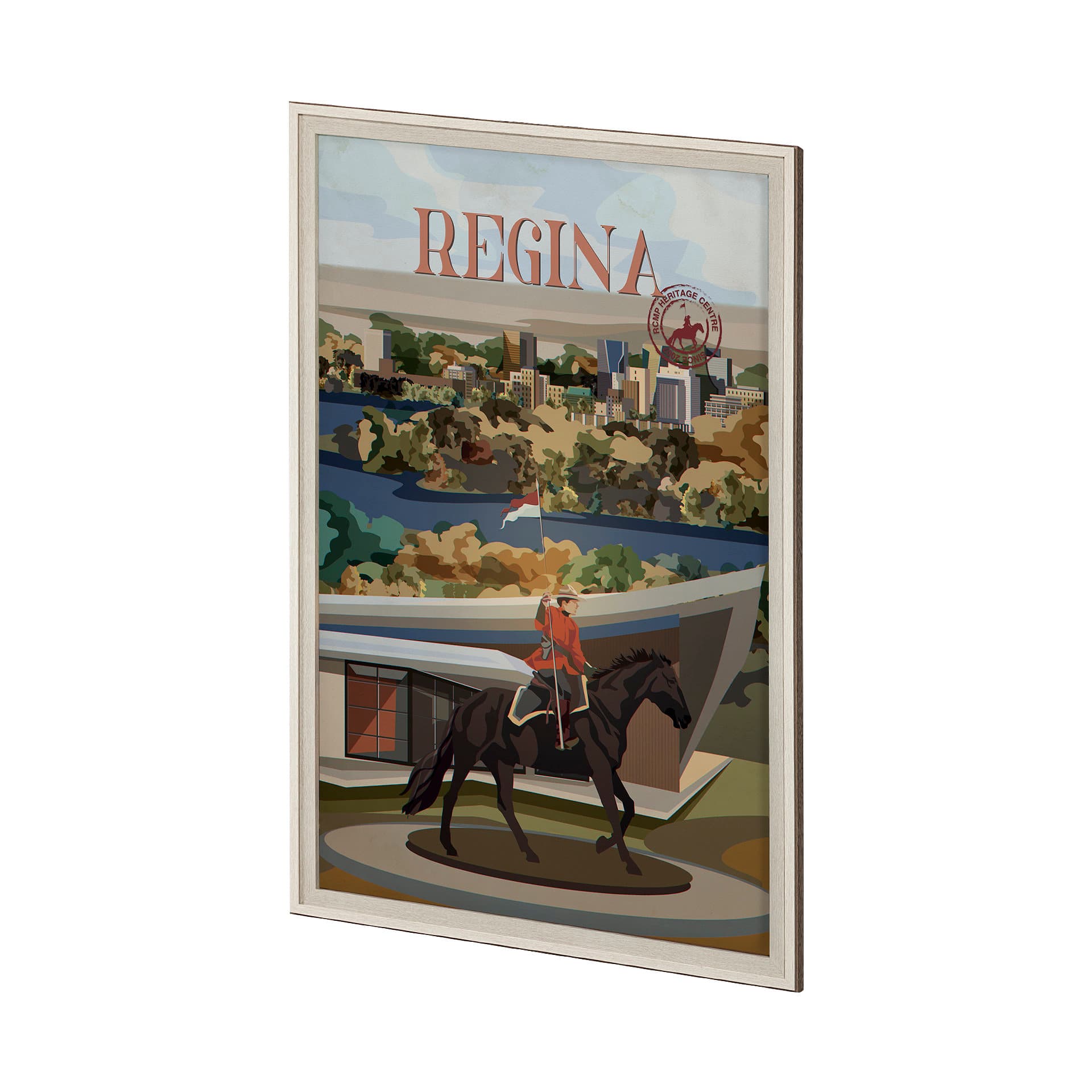 Regina Go Canada (XL) by Mercana Studio a Hand Embellished Decograph Framed Art Print under Glass — product photograph