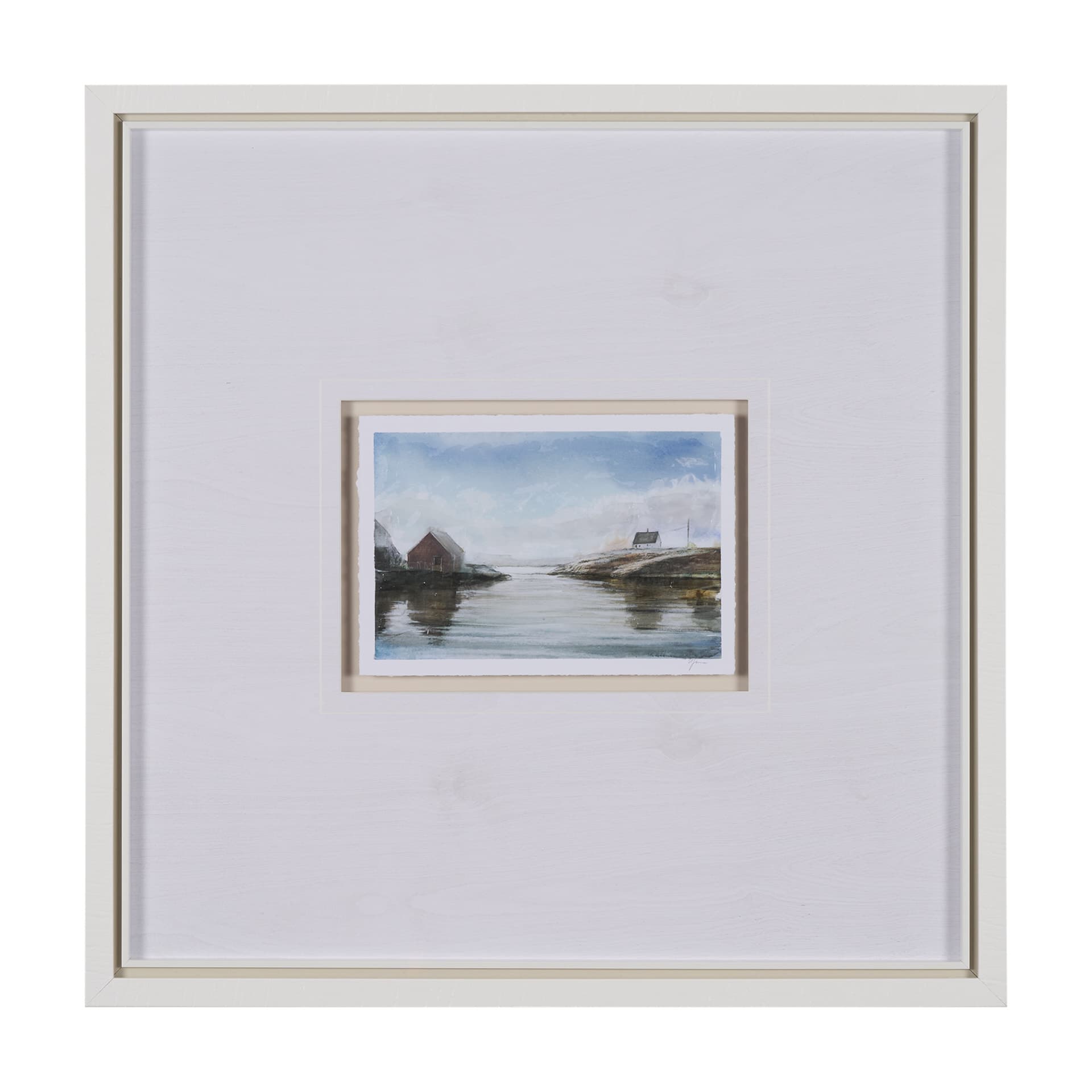 East Coast View I by Mercana Studio a Hand Embellished Framed Art Print Matted under Glass — product photograph