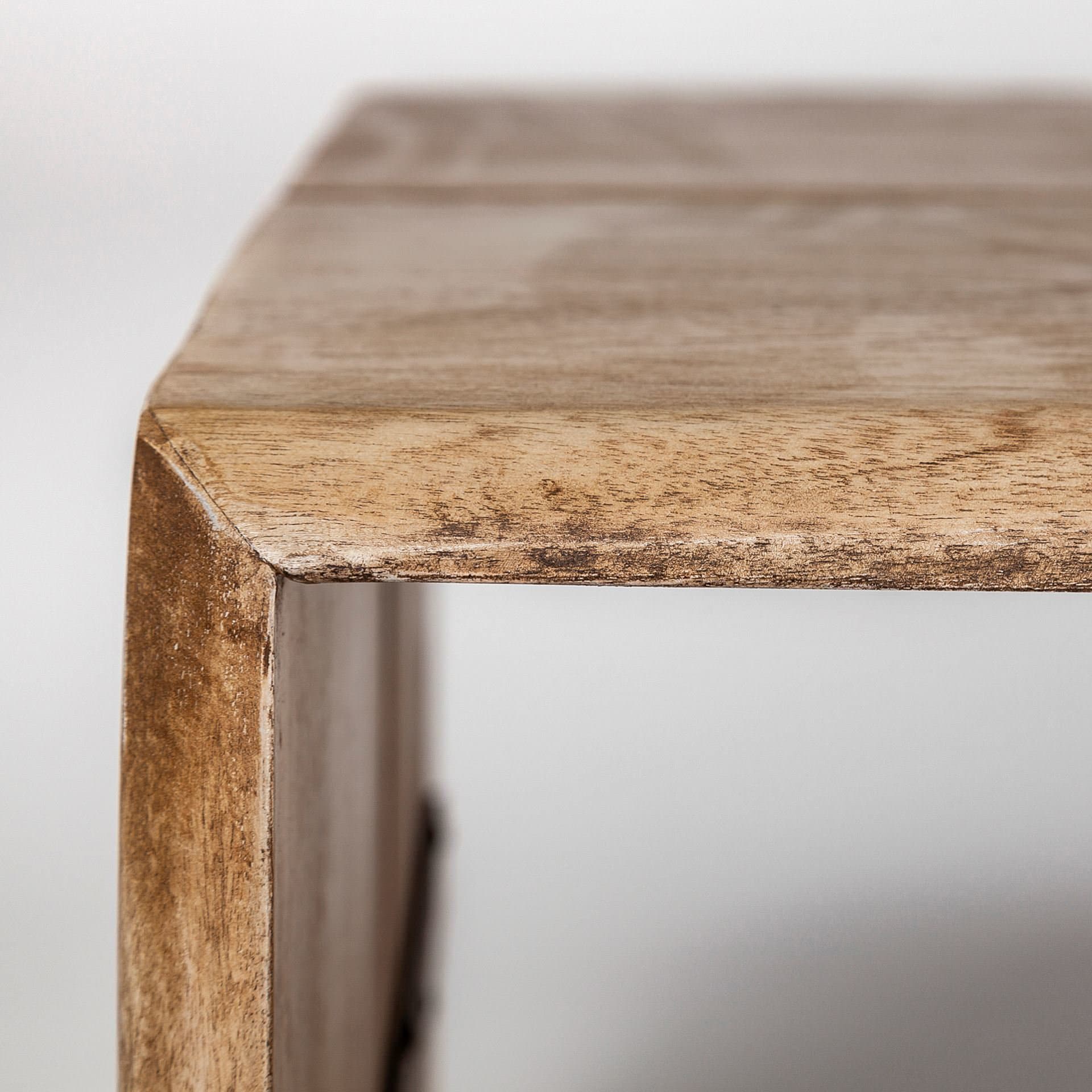 San Andreas 48x30.5 Rectangular Brown Solid Wood Top and Base Coffee Table — product photograph