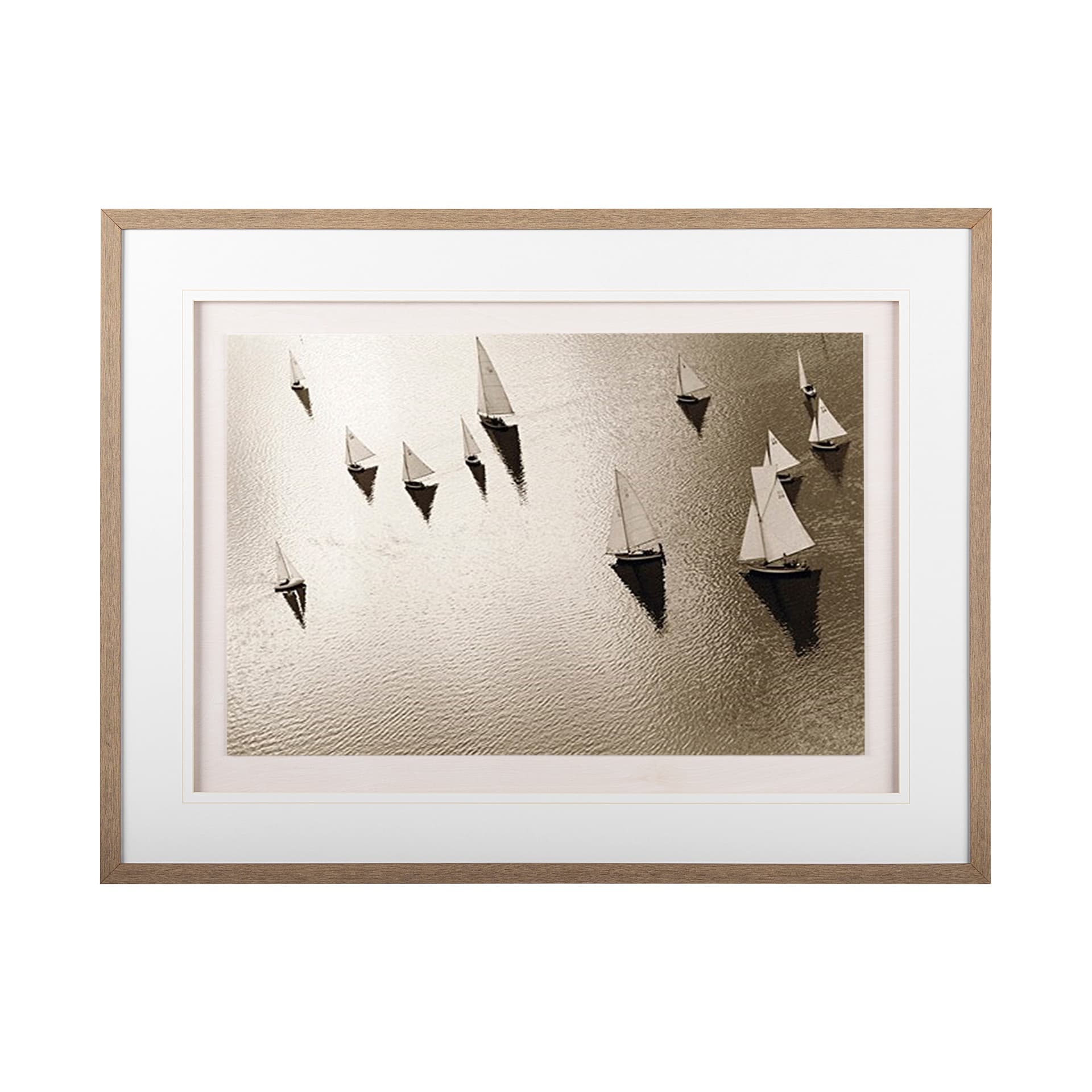 Broads Regatta, Island Yachts by Ben Wood Hand Embelished Framed Photo Art Print Matted under Glass — product photograph