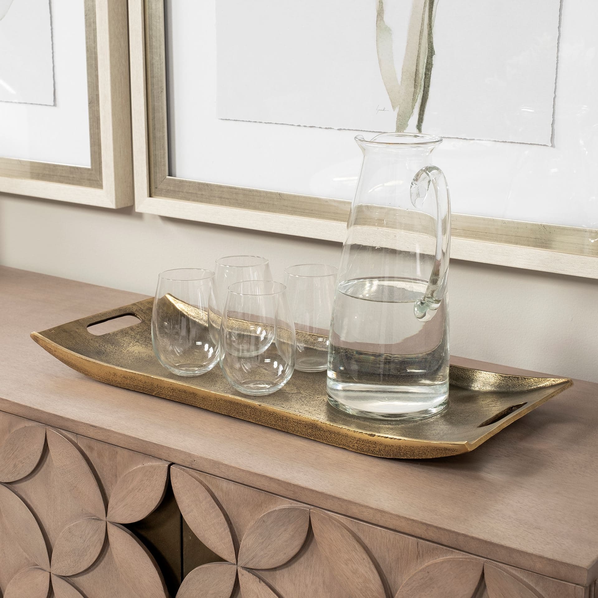 Drey 24L x 10W Gold Rectangular Tray — product photograph