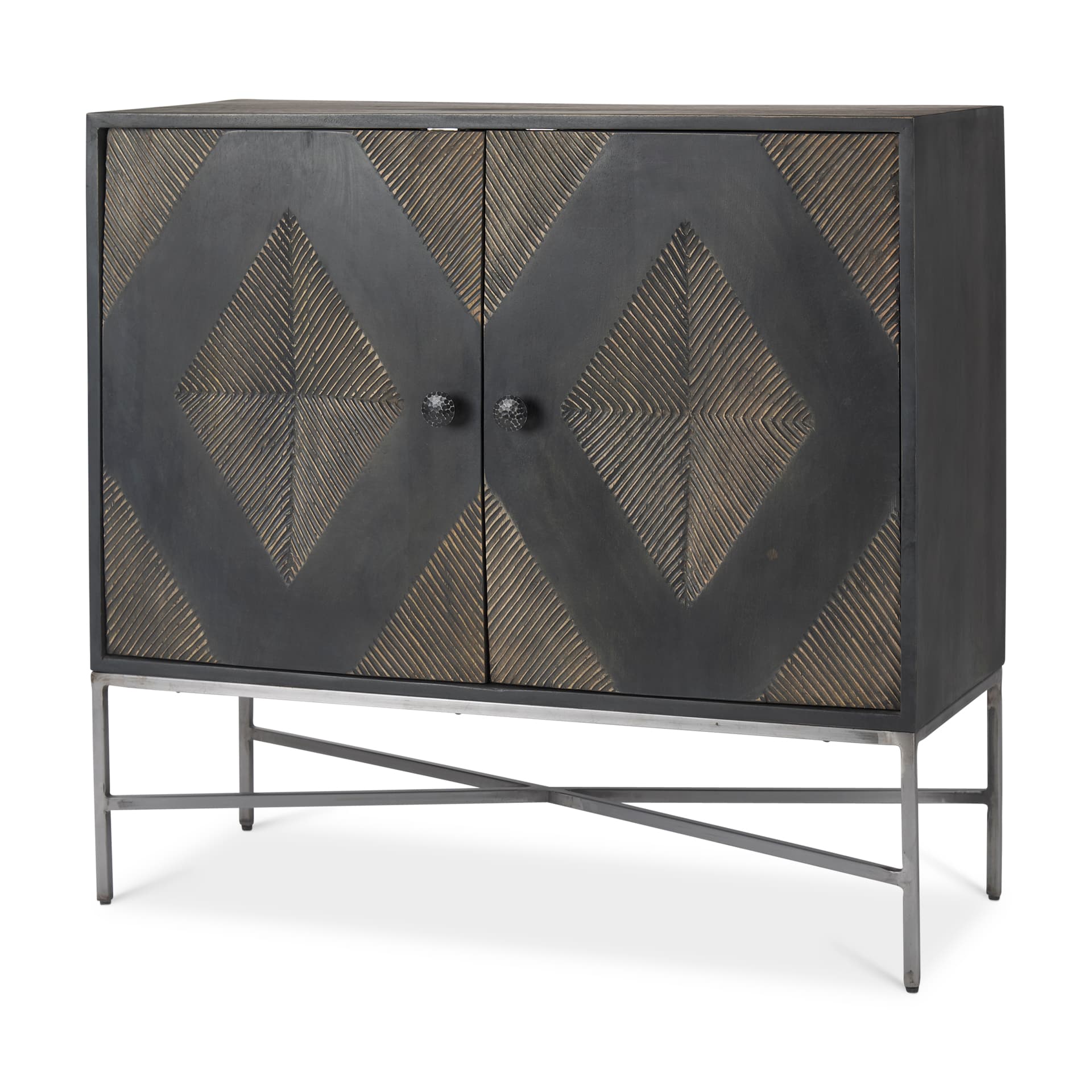 Hogarth 36.0L x 16.0W x 34.0H 2 Door Dark Accent Cabinet — product photograph