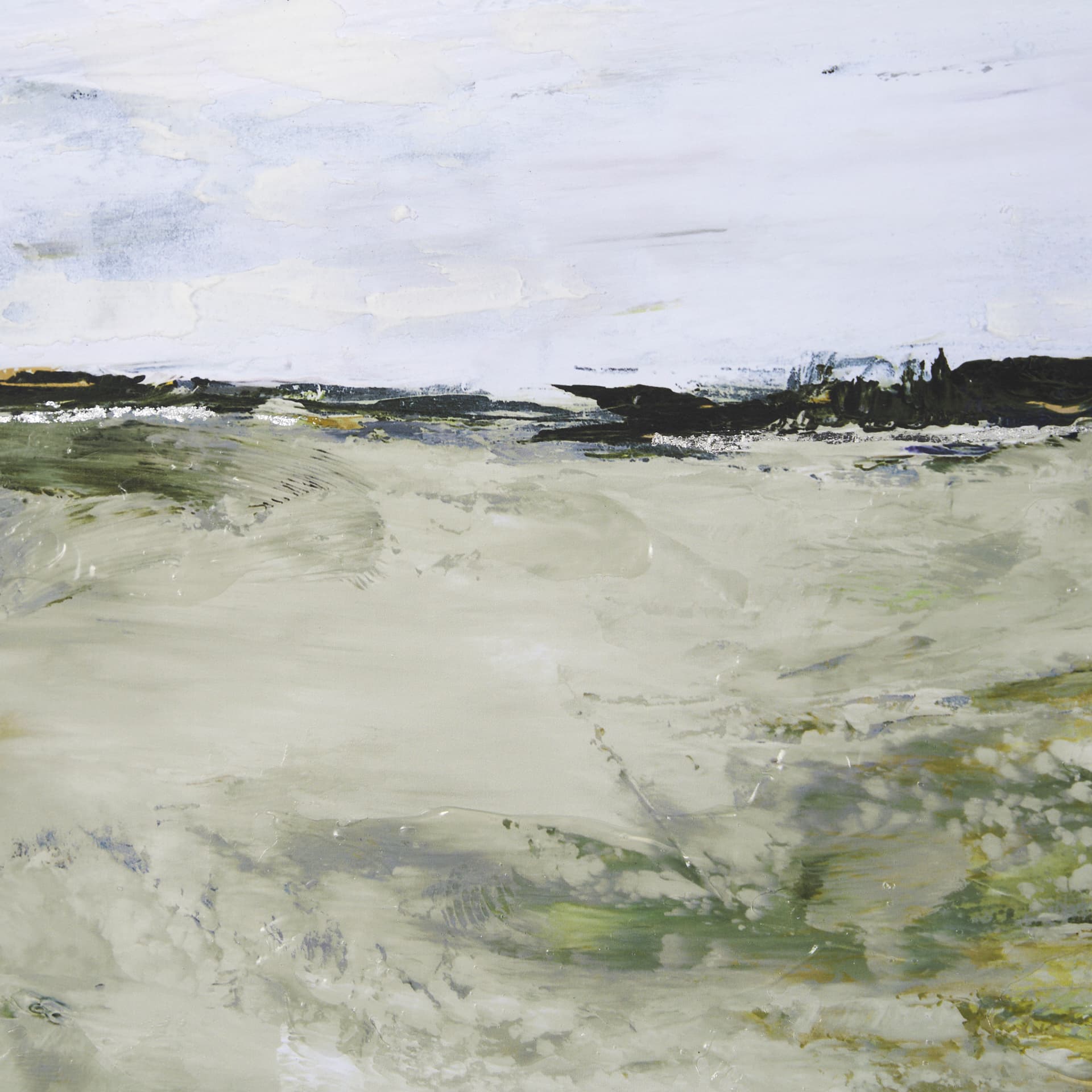 Springs Coming II by Mercana Studio a Hand Embellished Textured Framed Art Print Matted under Glass — product photograph