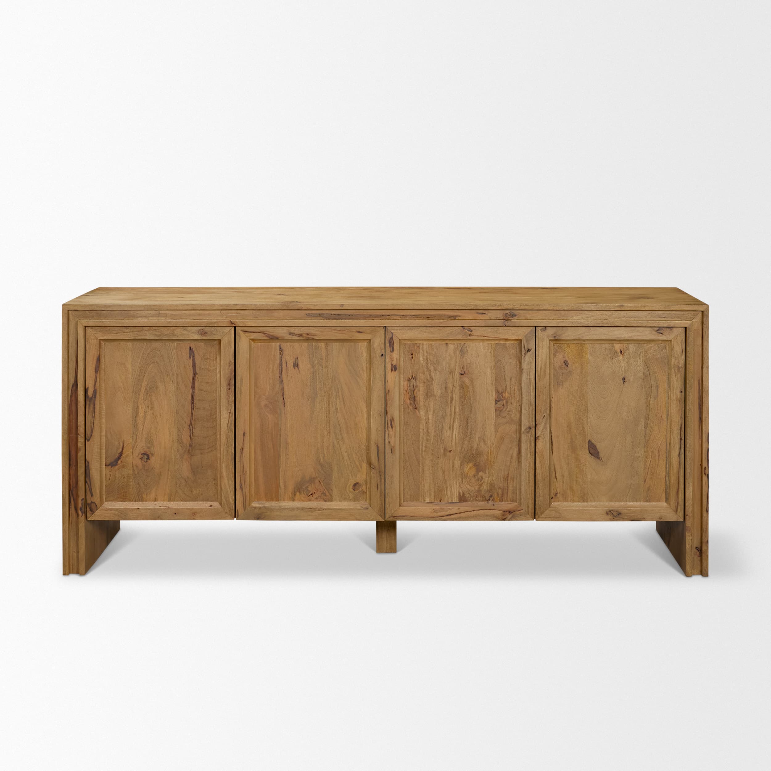 Notts Brown Wood 4-Door Closed Sideboard — product photograph