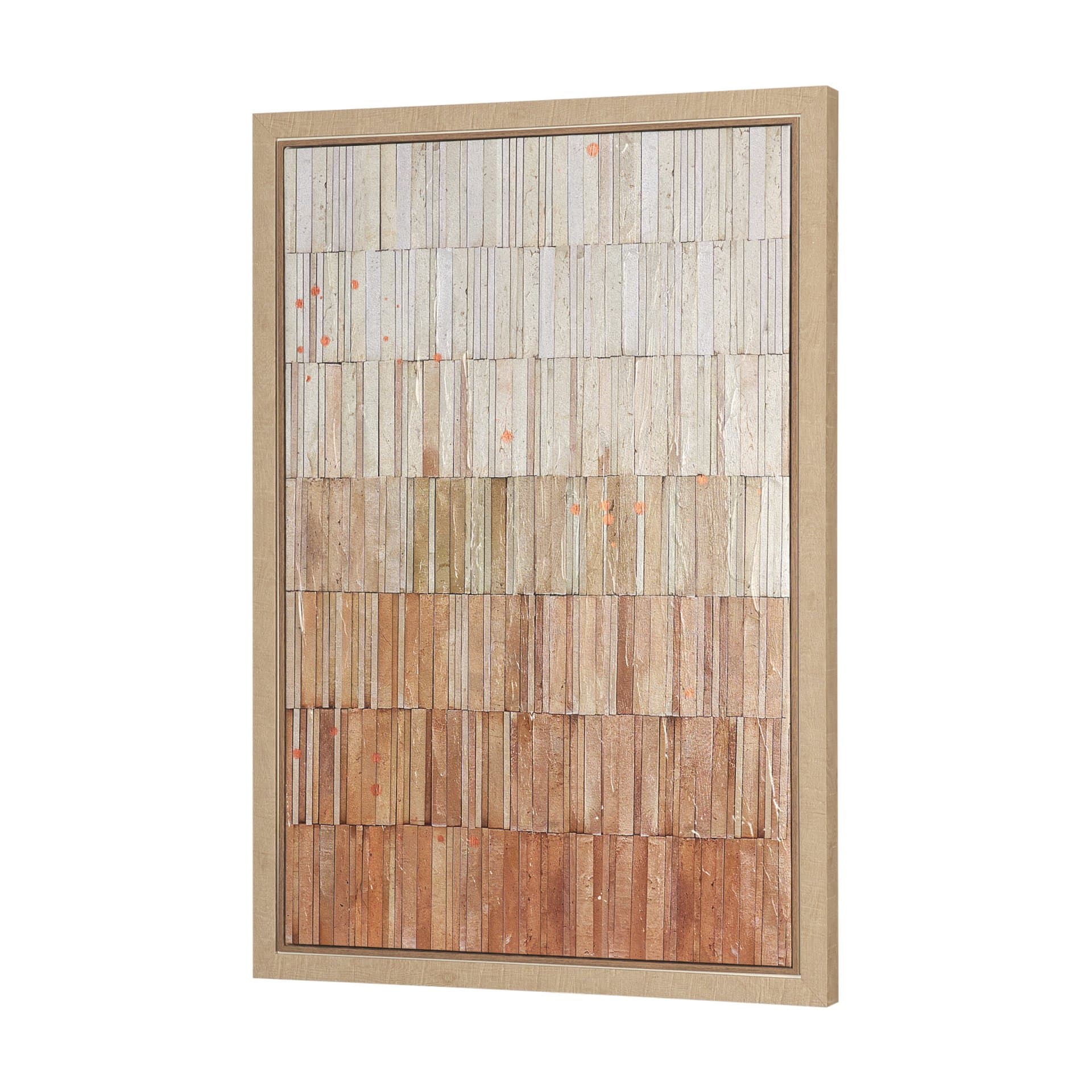 Terracotta Wall III by Flora Kouta Hand-Embellished Textured Framed Canvas Artwork — product photograph