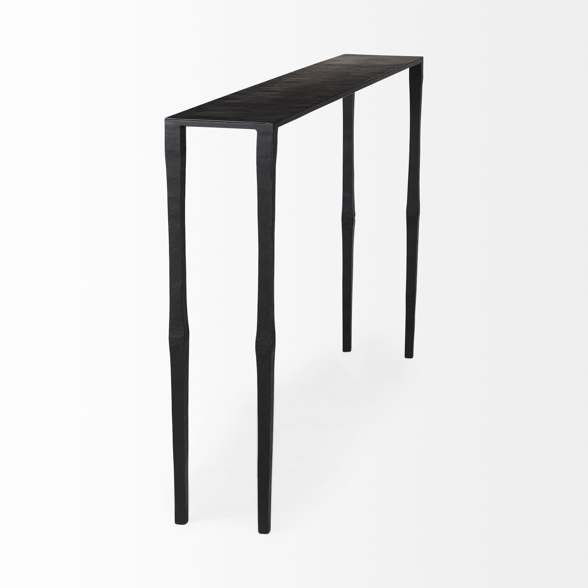 Timothy 48.0 X 8.0 X 30.0 Ebony Black Iron Console Table — product photograph
