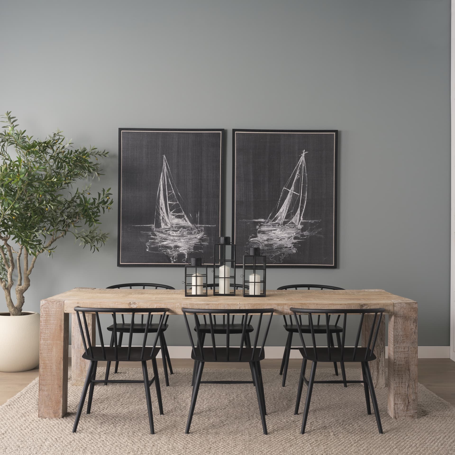 Gamfield 6.1L x 6.1W x 16.7H Large Black Metal and Glass Lantern — product photograph