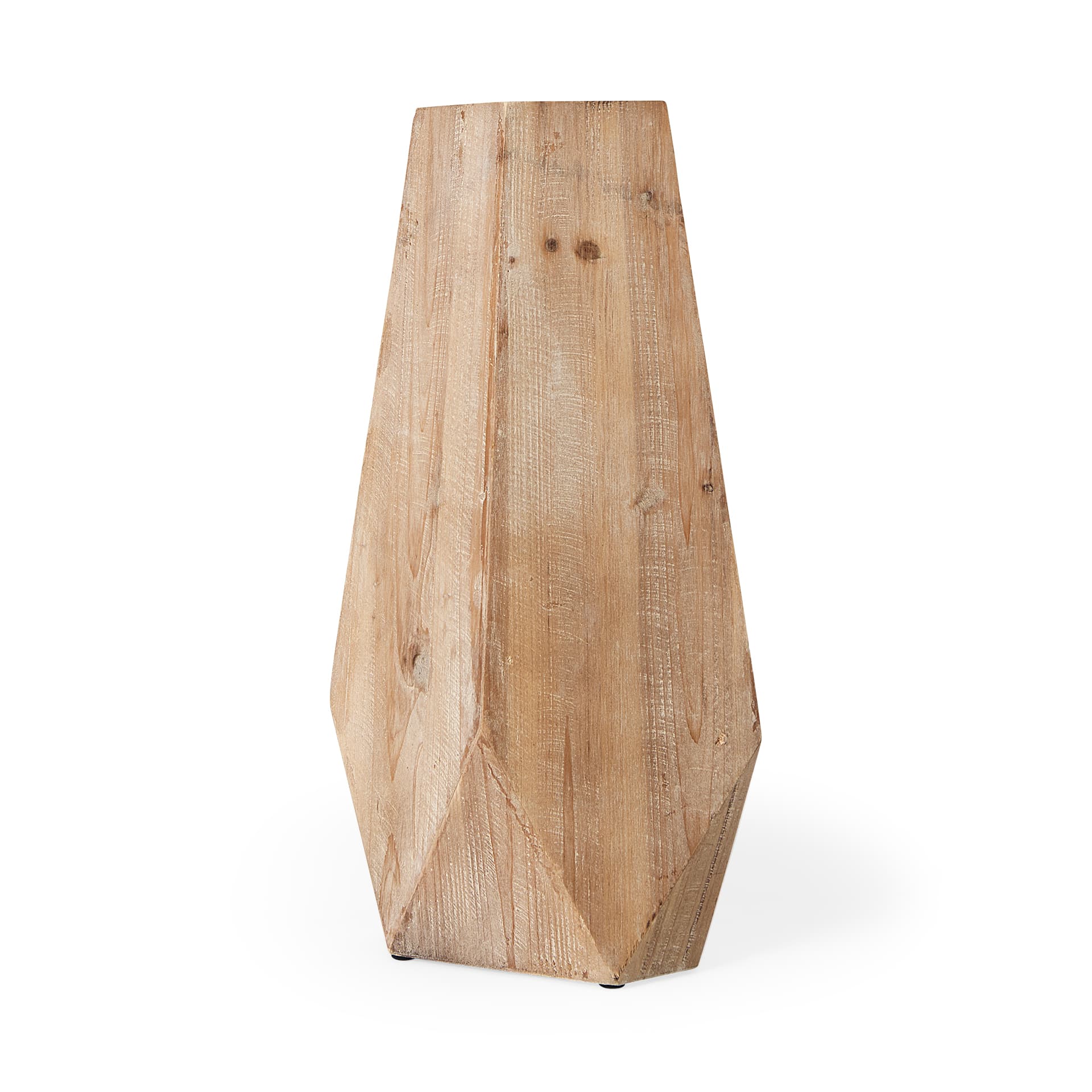 Allen I Large Natural Wooden Base Oval Vase — product photograph