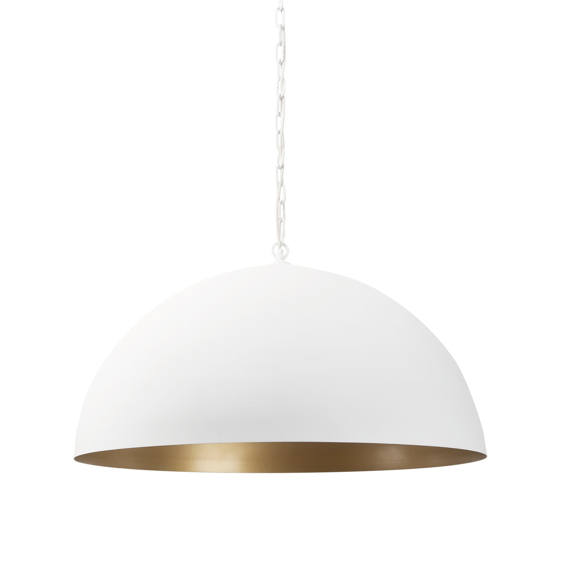 Doma 36" Round White Dome Pendant Light — product photograph