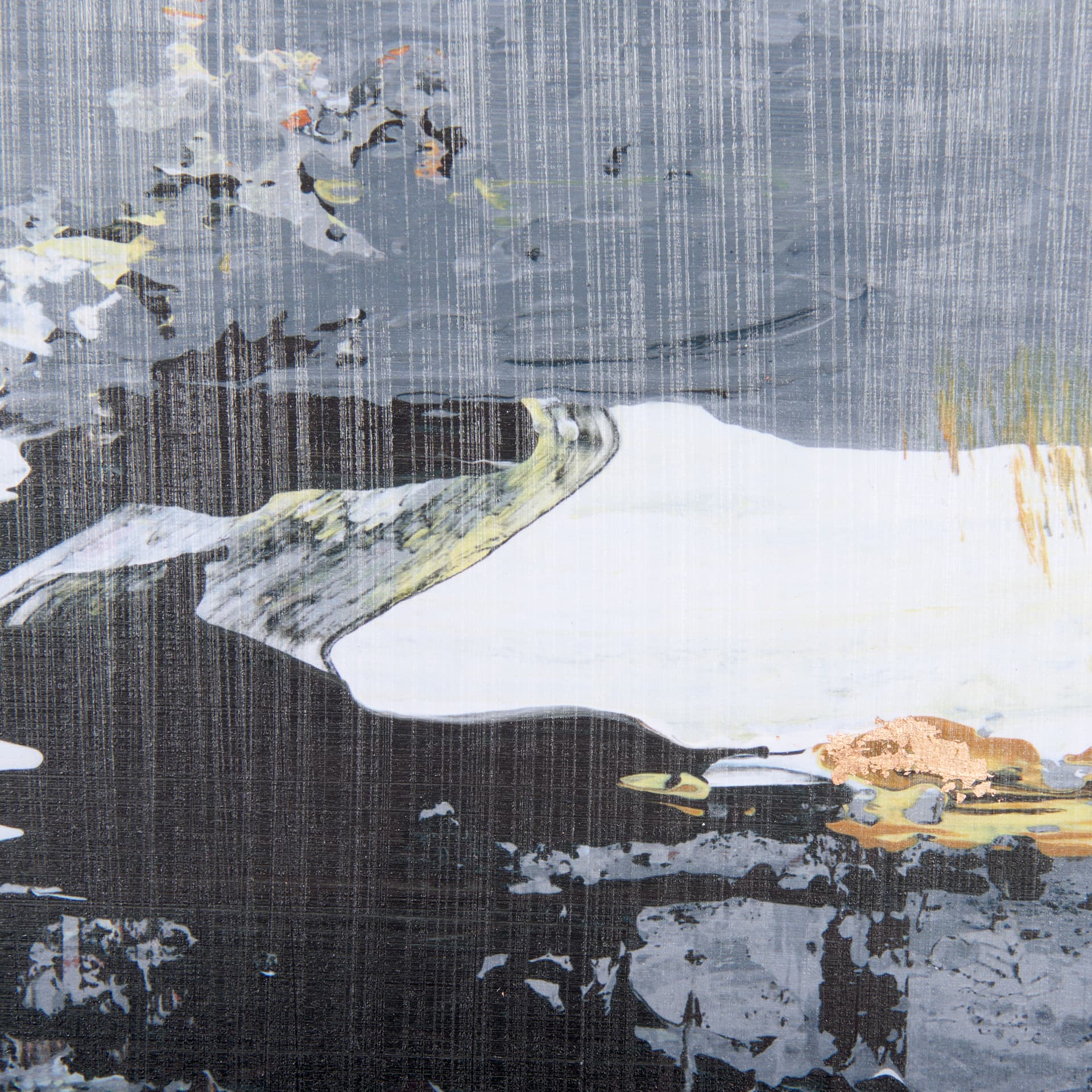 Silver and gold Inspiration III by Mercana Studio a Hand Embellished Textured Framed Art Print — product photograph