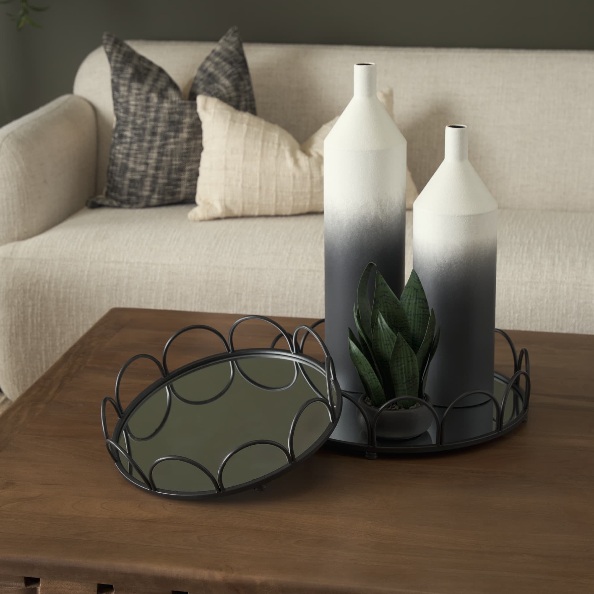 w/ Black Ombre Metal Vase — product photograph