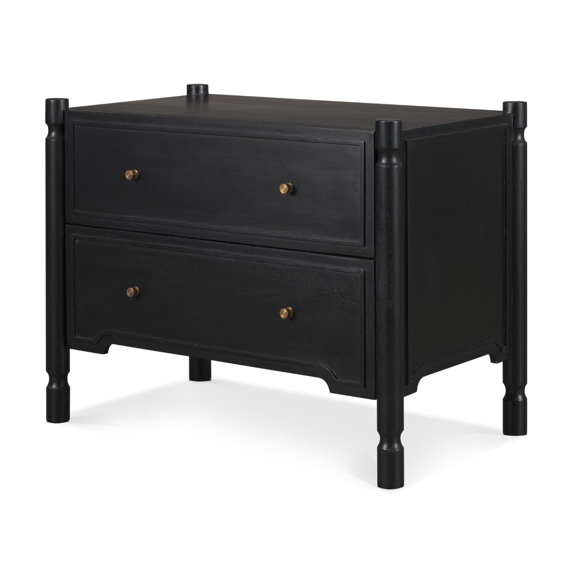 Phil Black Wood 2 Drawer Accent Cabinet — product photograph