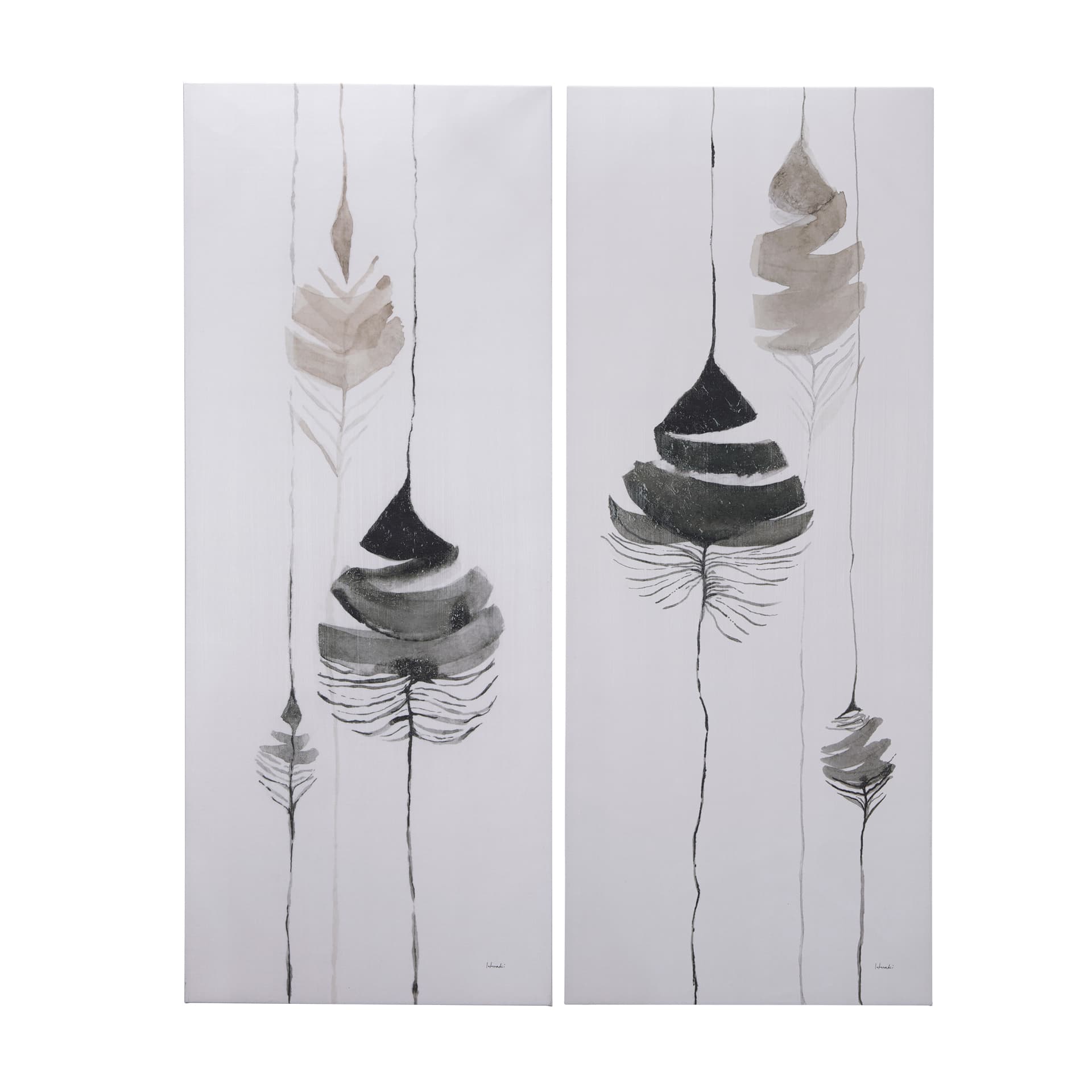 Rain of Leaf II by Mercana Studio a Hand Embellished Textured Canvas — product photograph