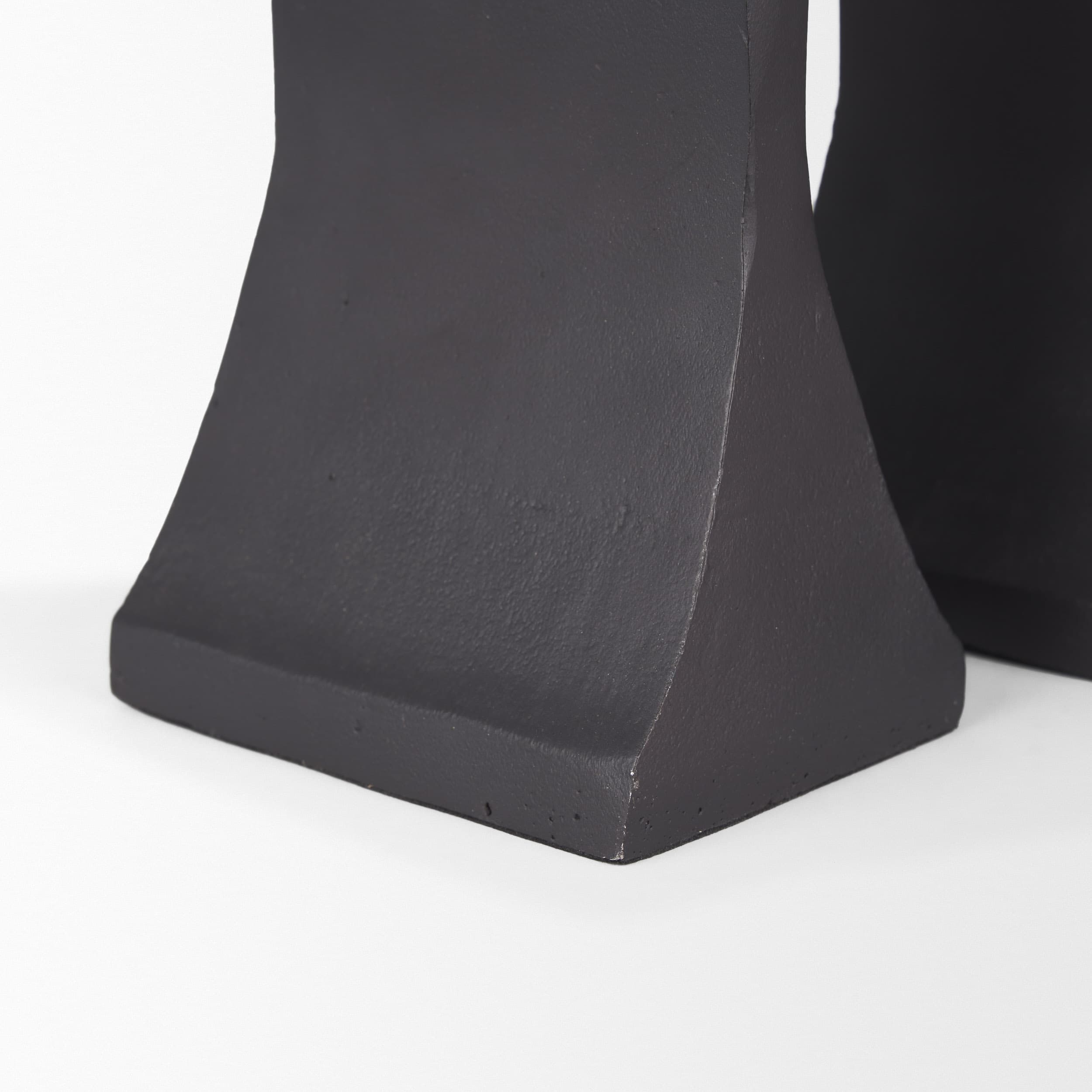 Polli Matte Black w/ Brushed Gold Metal Taper Candleholders (Set of 2) — product photograph