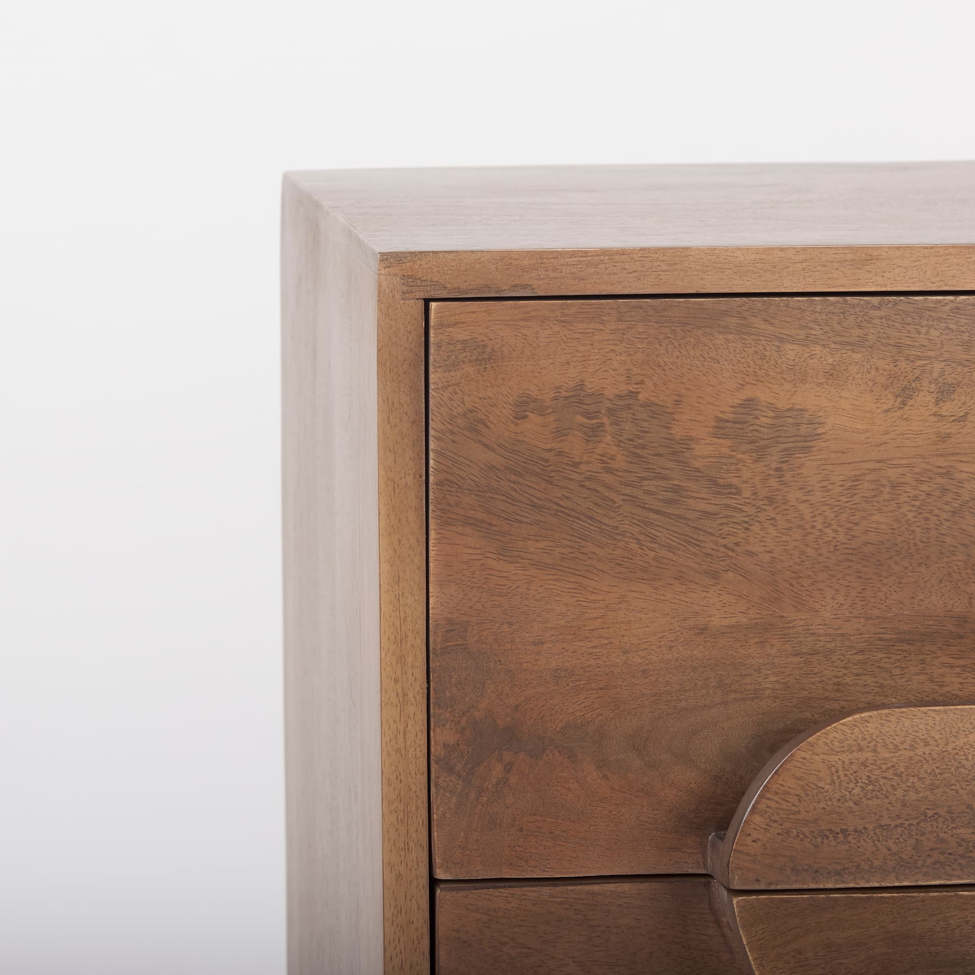 Astrid 36L x 17W x 30.3H Medium Brown Solid Wood 3 Drawer Cabinet — product photograph