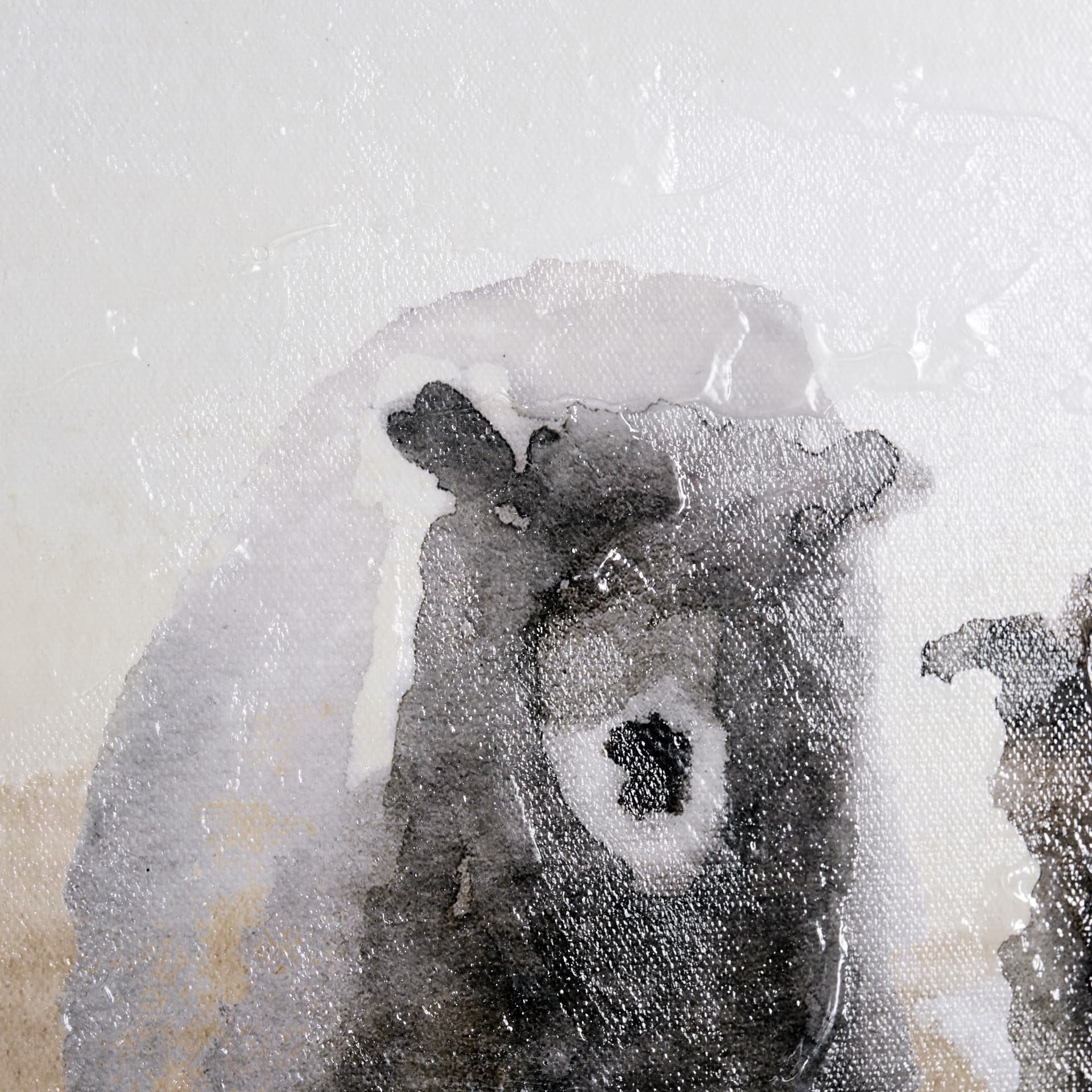 Winter Sheeps I by Stellar Design Studio a Hand Embellished Textured Canvas — product photograph