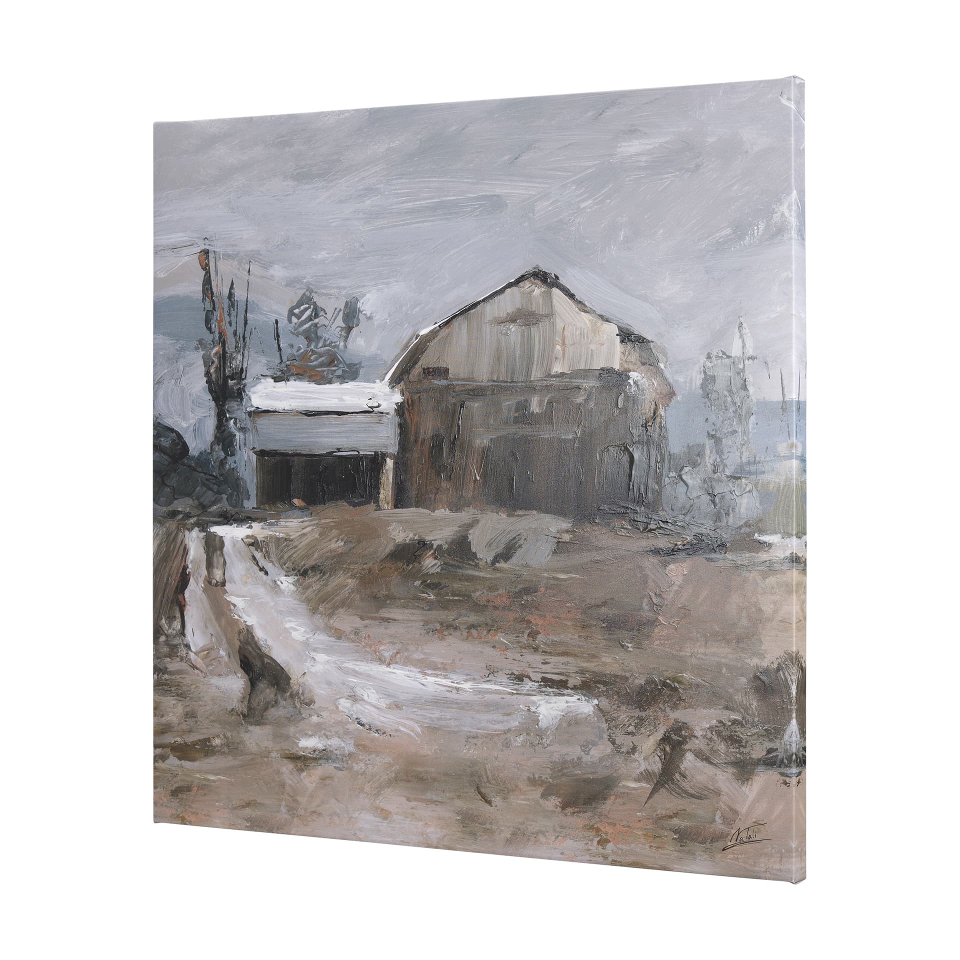 Late Autumn in Countryside II by Mercana Studio a Hand Embellished Textured Canvas — product photograph