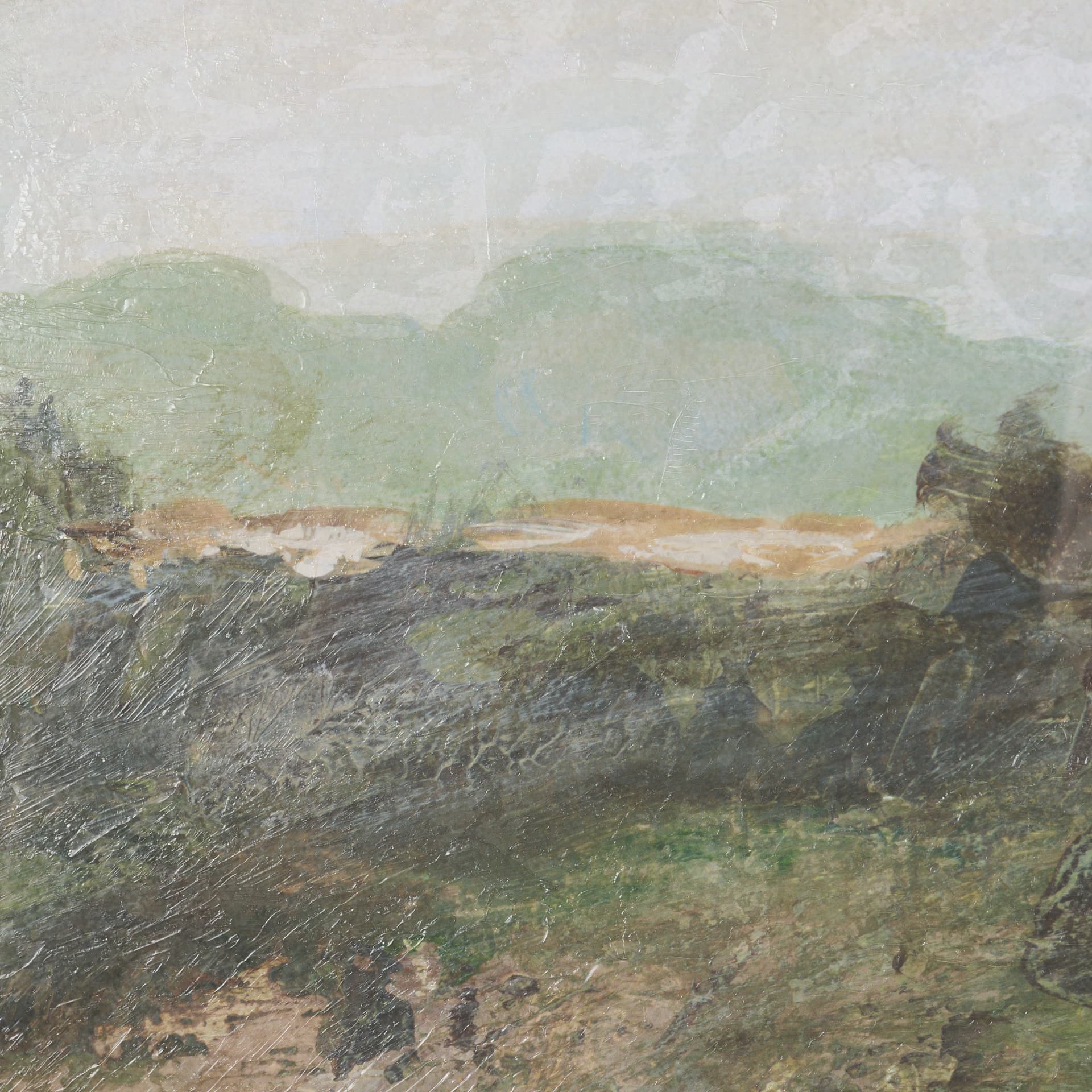 Amber Horizon III by Mercana Studio Textured Framed Artwork Matted under Glass — product photograph