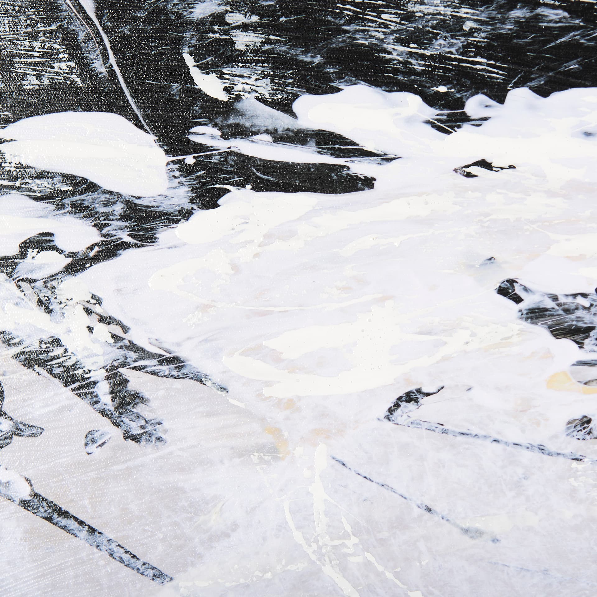 Black Strokes II by Mercana Studio a Hand Embellished Textured Framed Canvas — product photograph