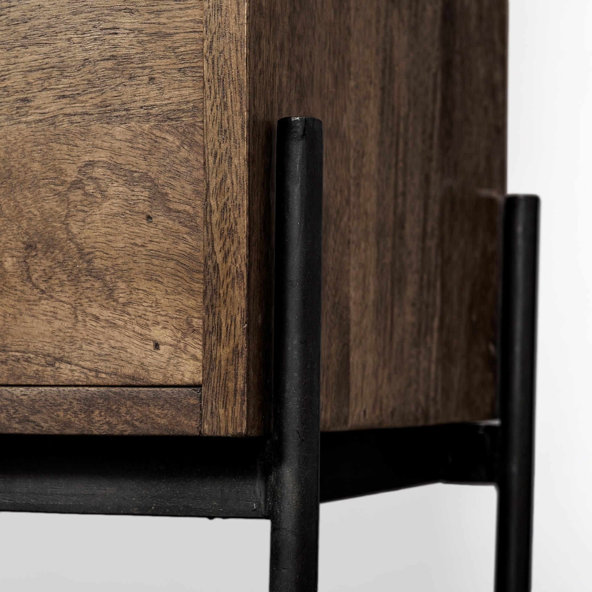 Glenn V 56L x 17W Dark Brown Wood w/ Cream Fabric Seat, 3 Drawers Hall Tree — product photograph