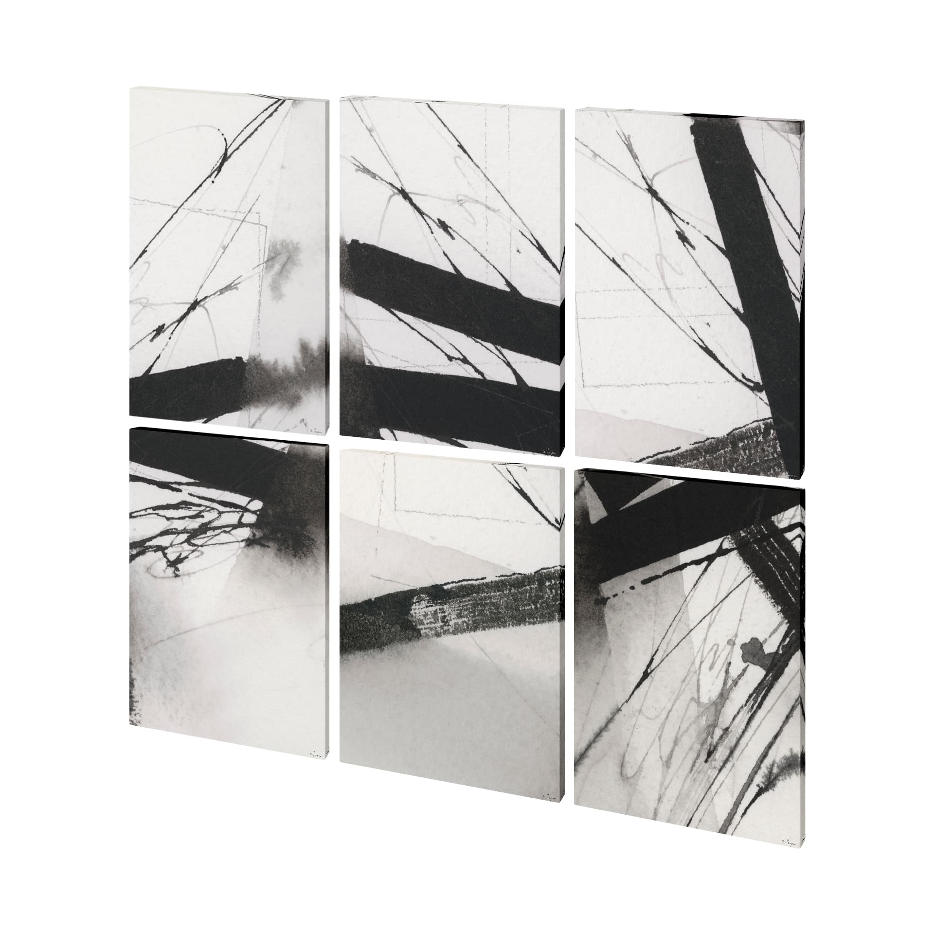 Directions I(Set 6) by Mercana Studio a Hand Embellished Textured Canvas — product photograph