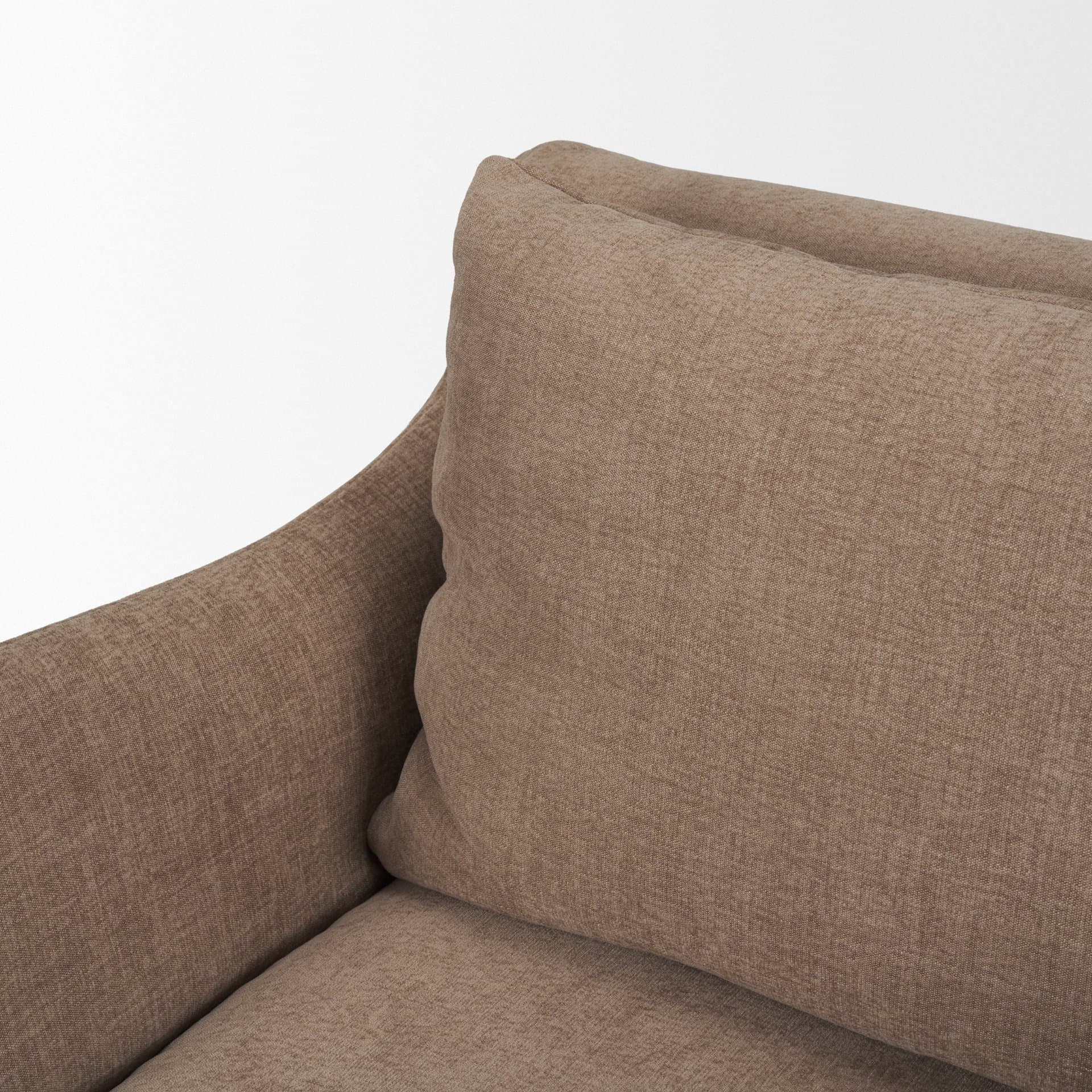 Ellington Slipcovered Slope Arm Swivel Accent Chair | Stonewashed Latte Fabric — product photograph