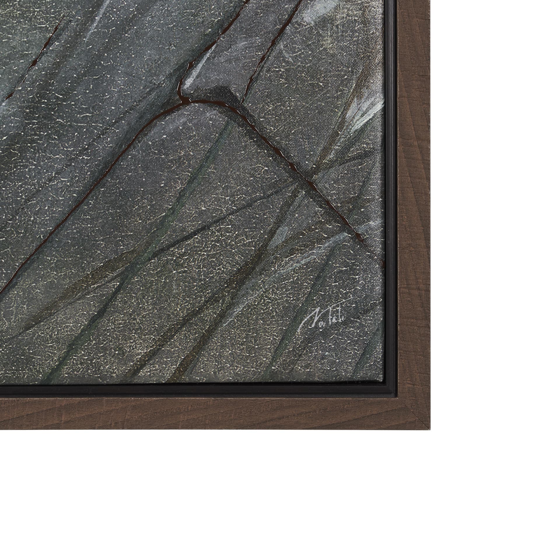 Pampas Grass Breeze II by Mercana Studio a Hand Embellished Textured Framed Canvas — product photograph