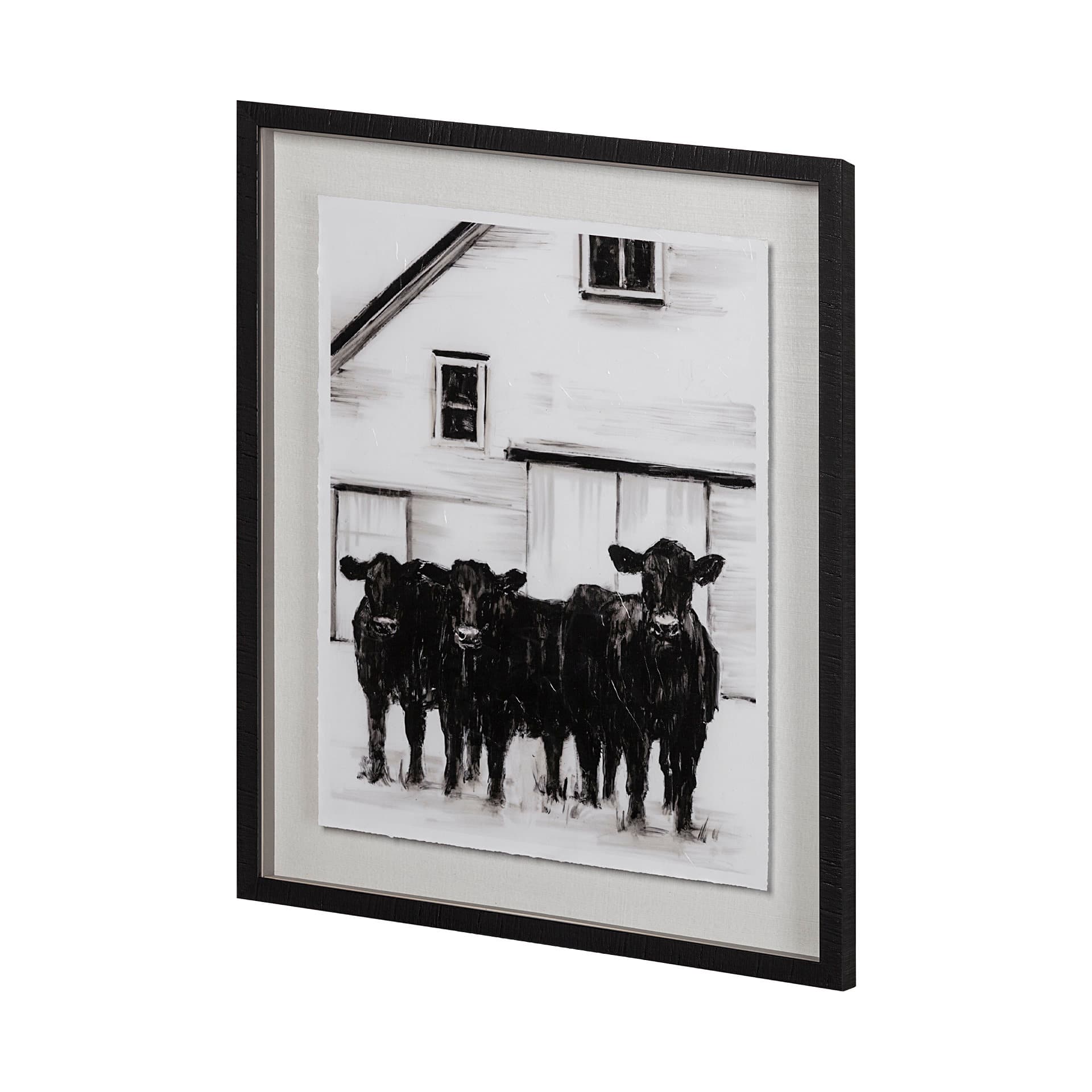 Standing Around I by Ethan Harper a Hand Embellished Textured Framed Photo Art Print Matted under Gl — product photograph