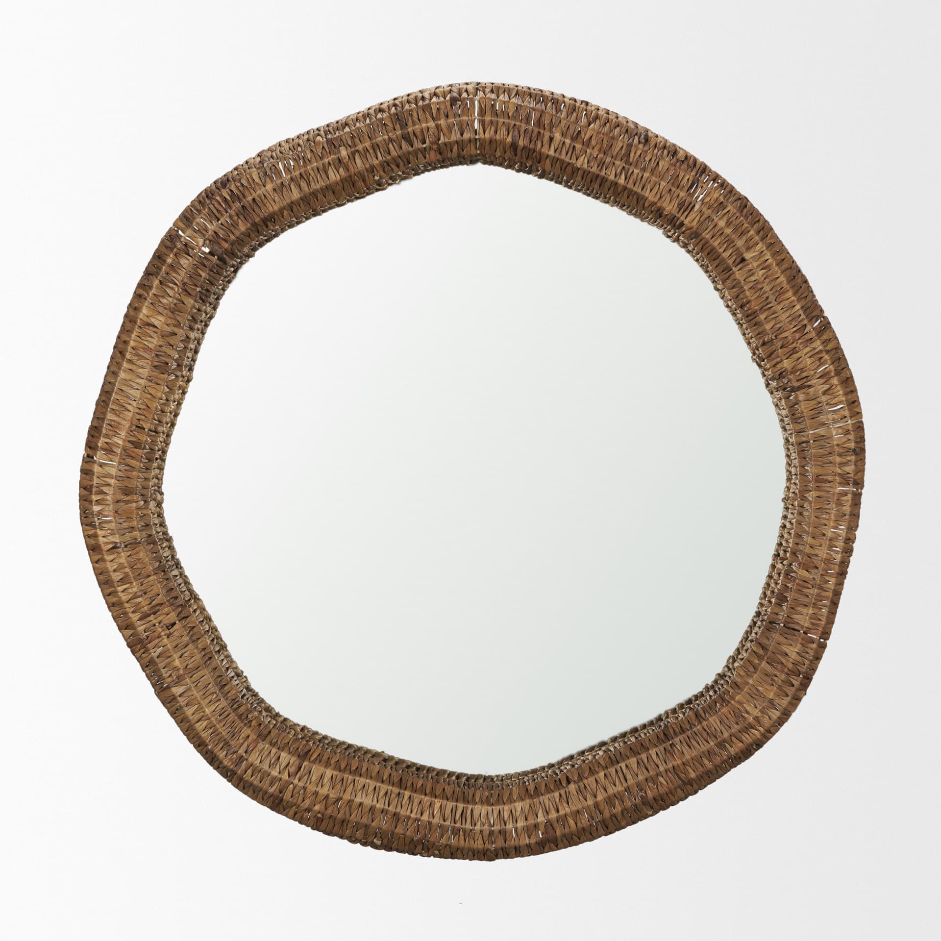 Warrick 42" Woven Water Hyacinth Mirror — product photograph