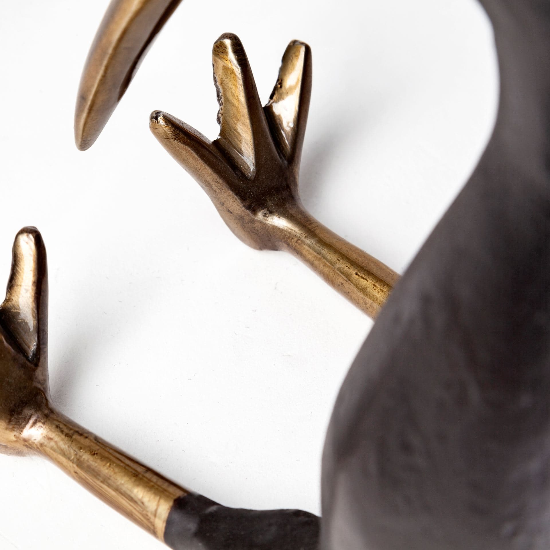 Dodo Kiwi 7L x 4W Black Cast Aluminum Mauritian Bird Sculpture — product photograph