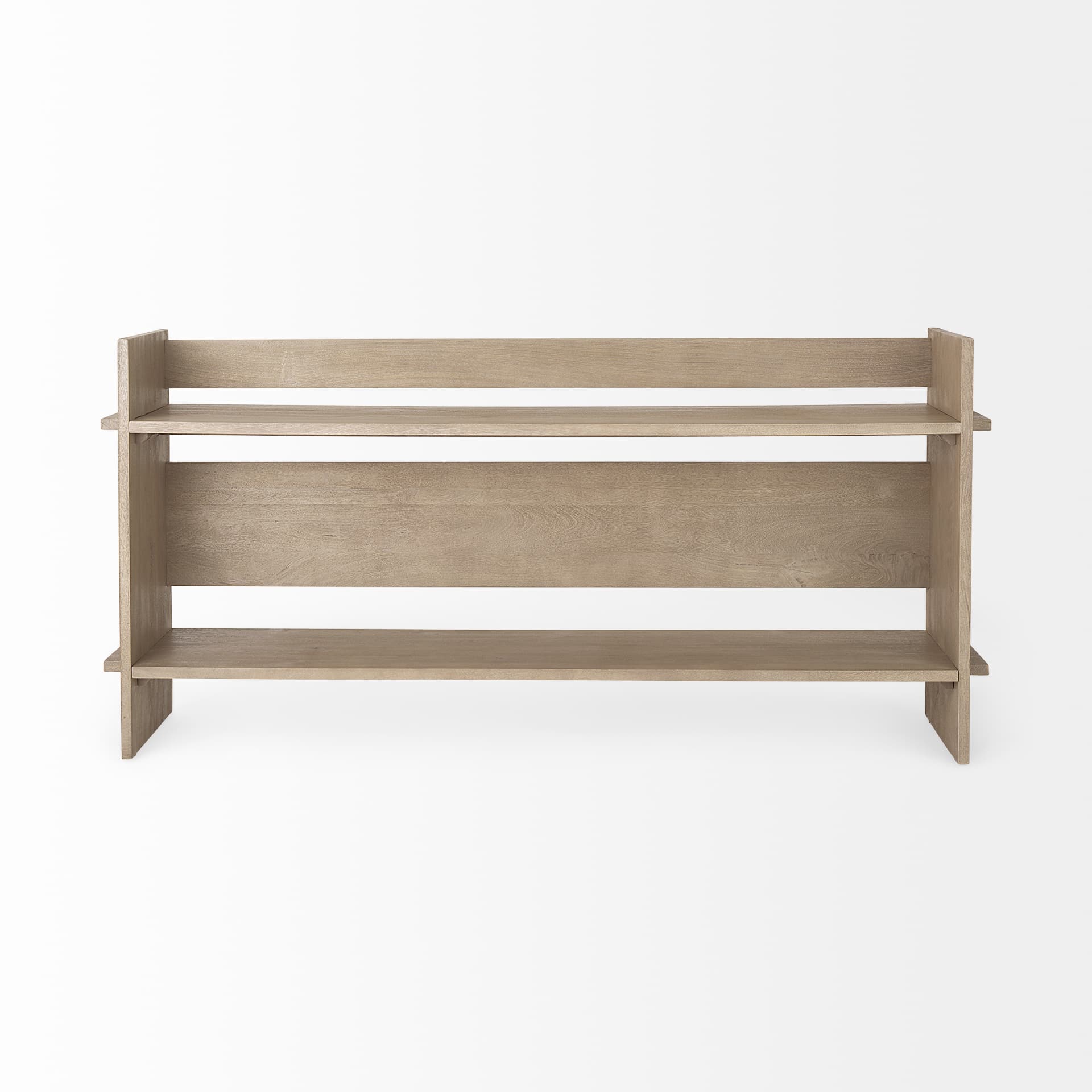 Aida Light Gray Wood Console Table — product photograph
