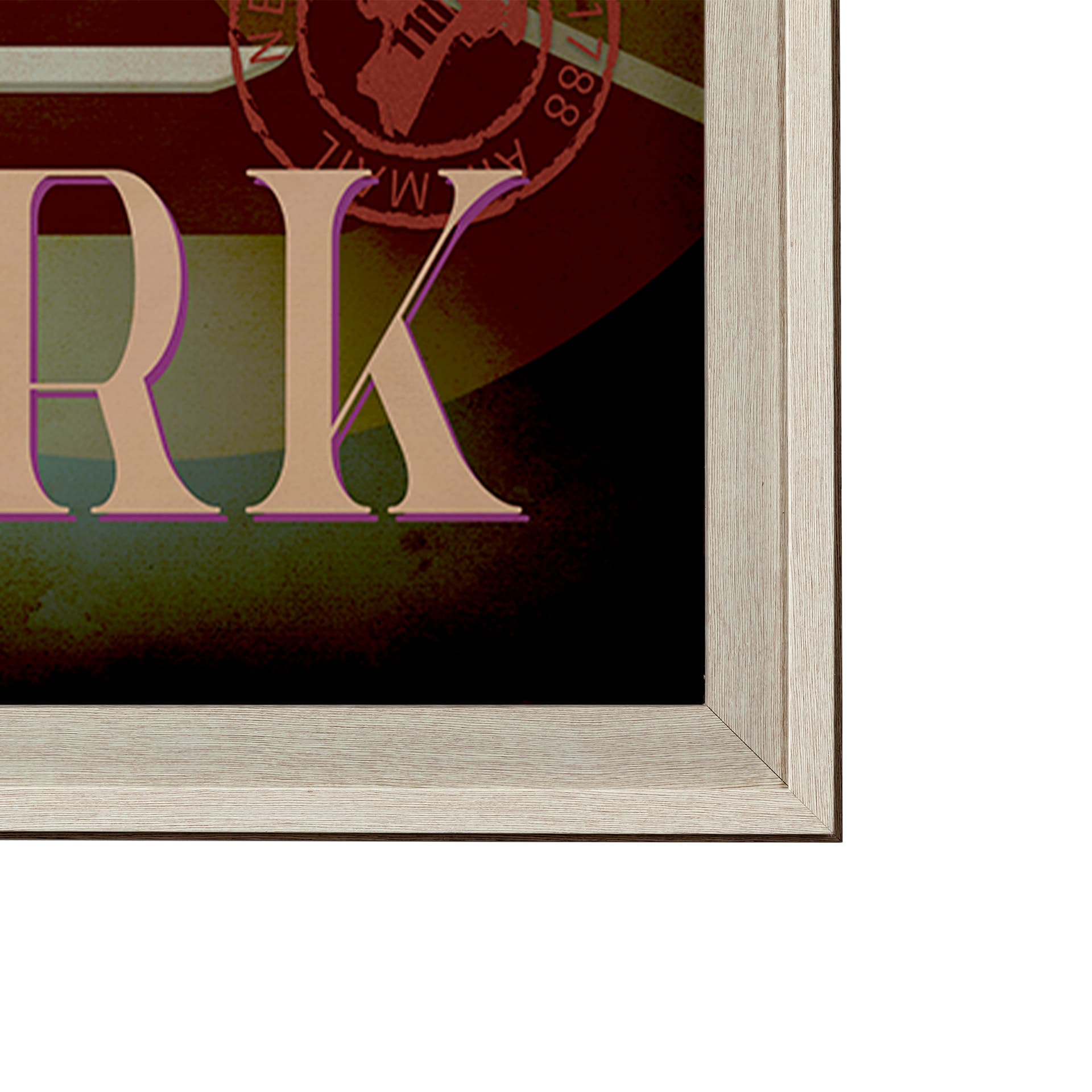 New York Go USA (XL) by Mercana Studio a Hand Embellished Decograph Framed Art Print under Glass — product photograph
