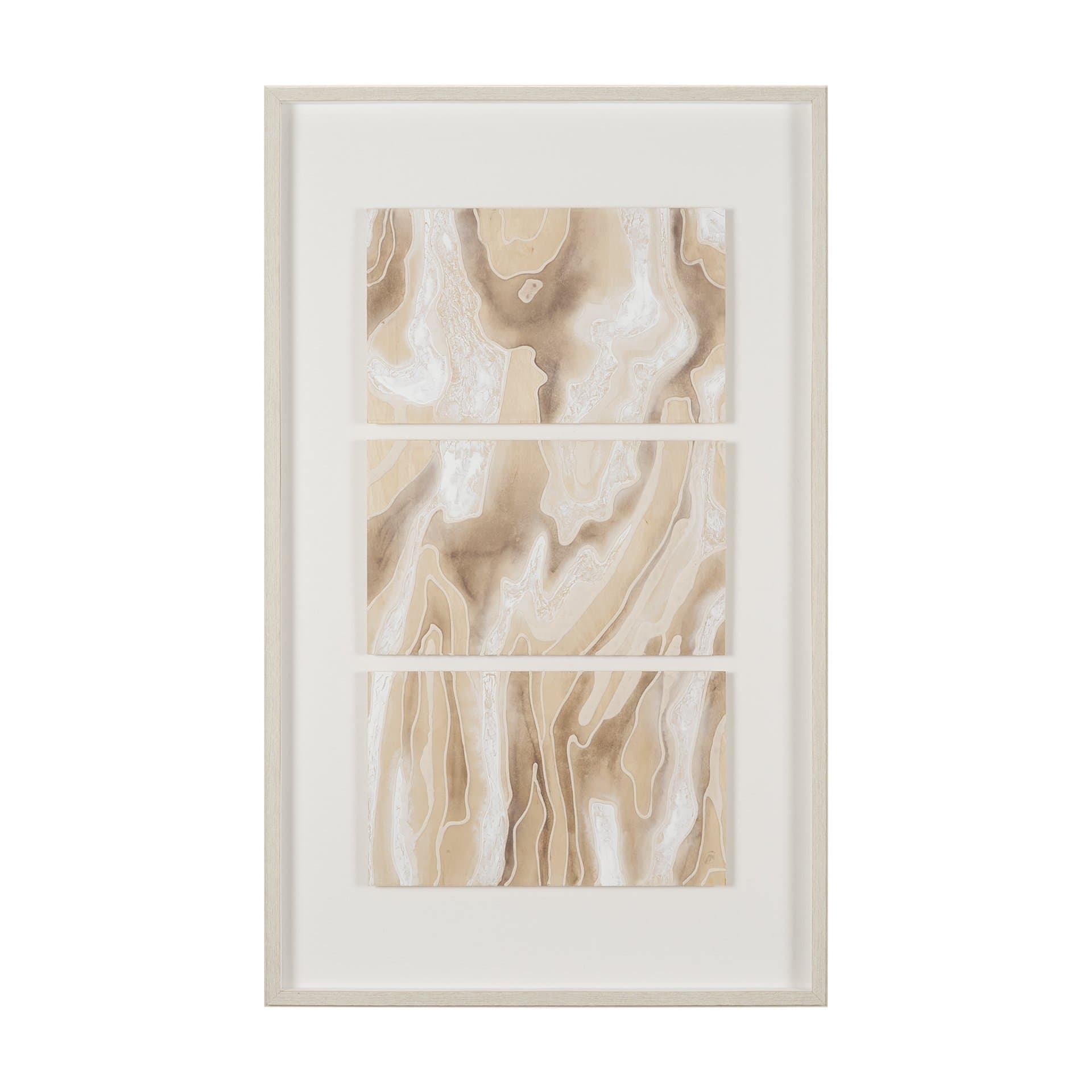 Coastal Topography by Mercana Studio Handmade Original Framed Artwork Matted under Glass — product photograph