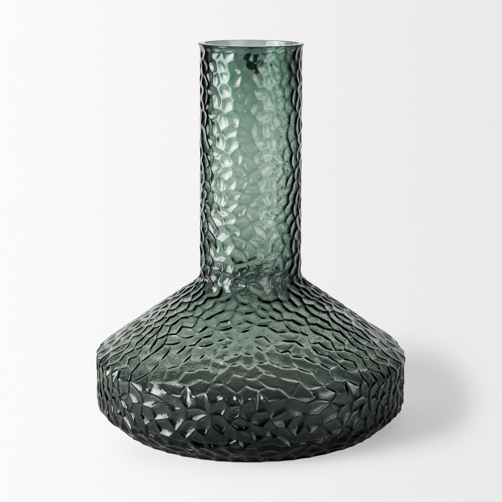 Jolene 11.8" Green Waterglass Glass Vase — product photograph