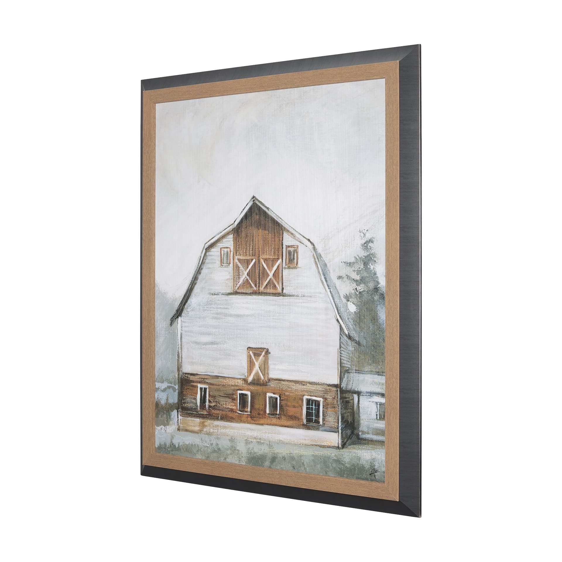 Old Barn II by Mercana Studio a Hand Embellished Textured Framed Art Print — product photograph