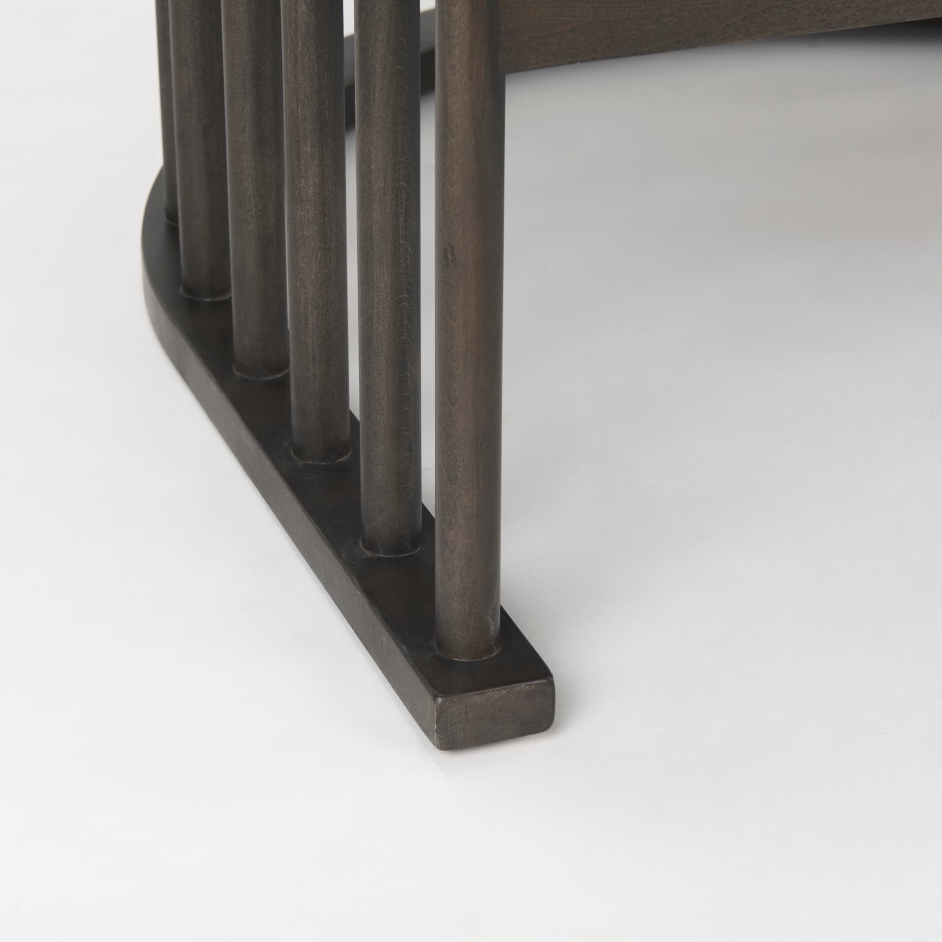 Kopari 30.1L x 30.5W x 37.2H White Boucle Fabric W/Dark Brown Wood Accent Chair — product photograph