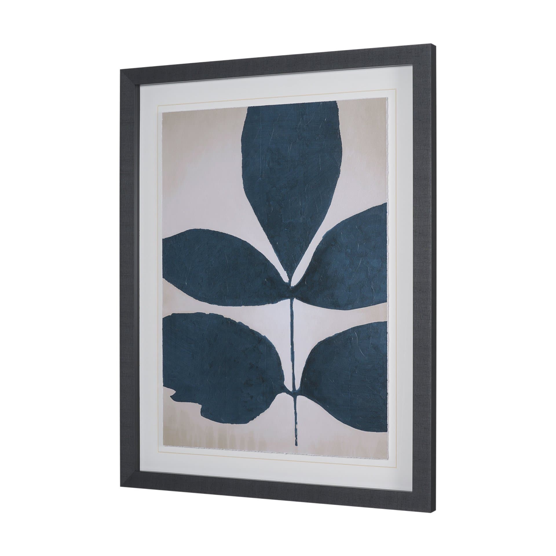 Dreamy Blues I by Stacy Daguiar Hand-Embellished Textured Framed Artwork Matted under Glass — product photograph