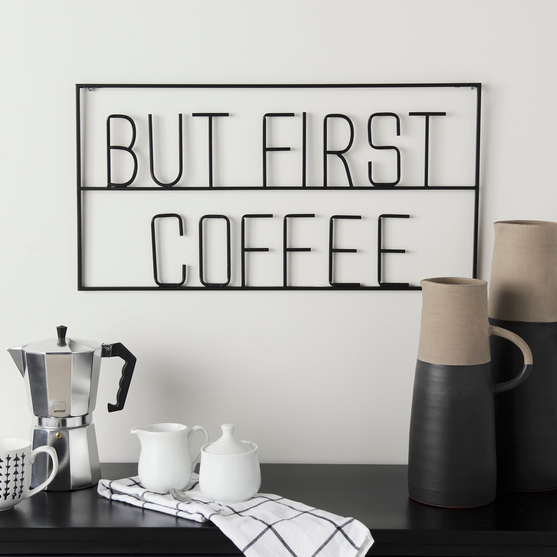 But First Coffee 26"L x 13"H Sign — product photograph