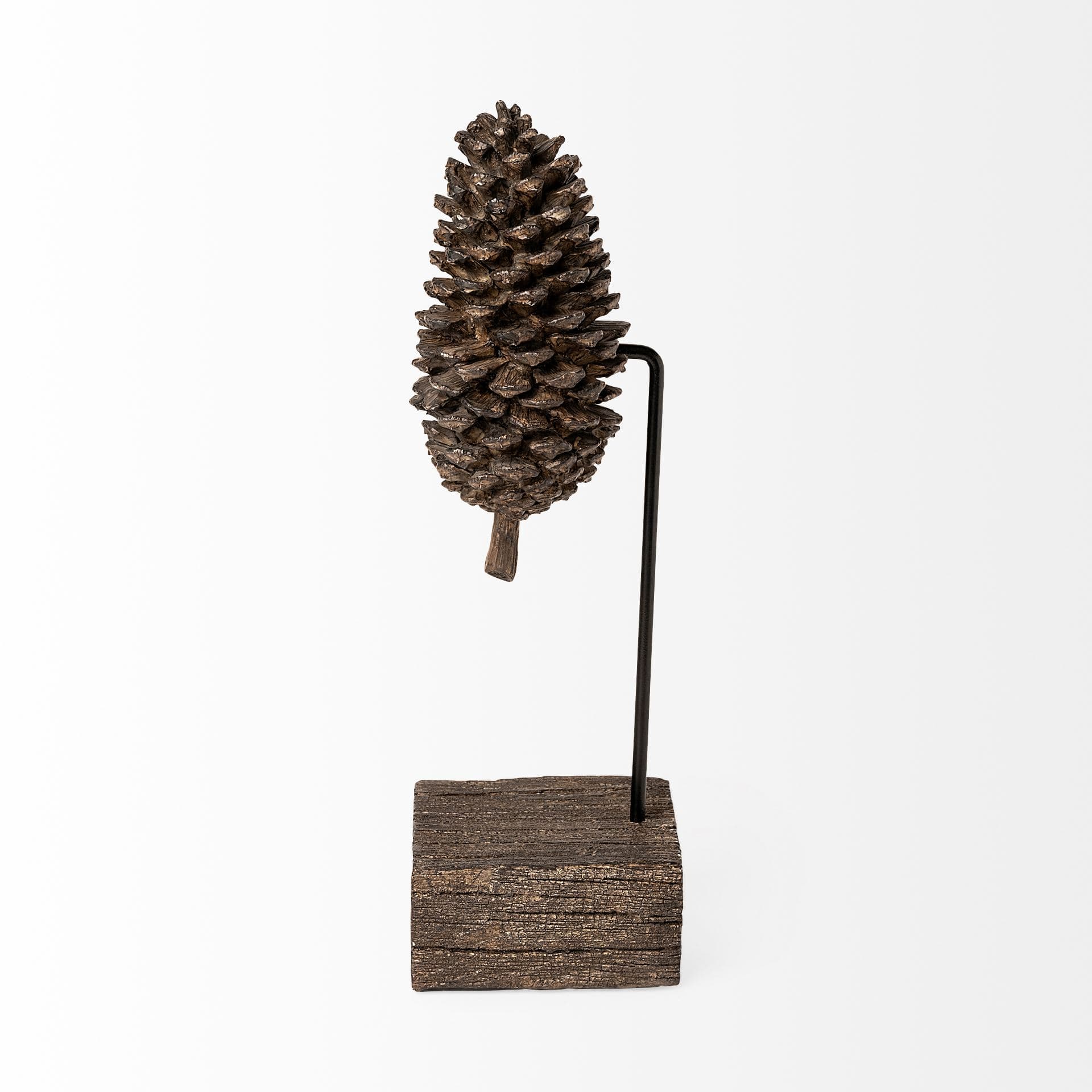 Pinterra (Small) 4L x 4W Brown Resin Pinecone Replica — product photograph