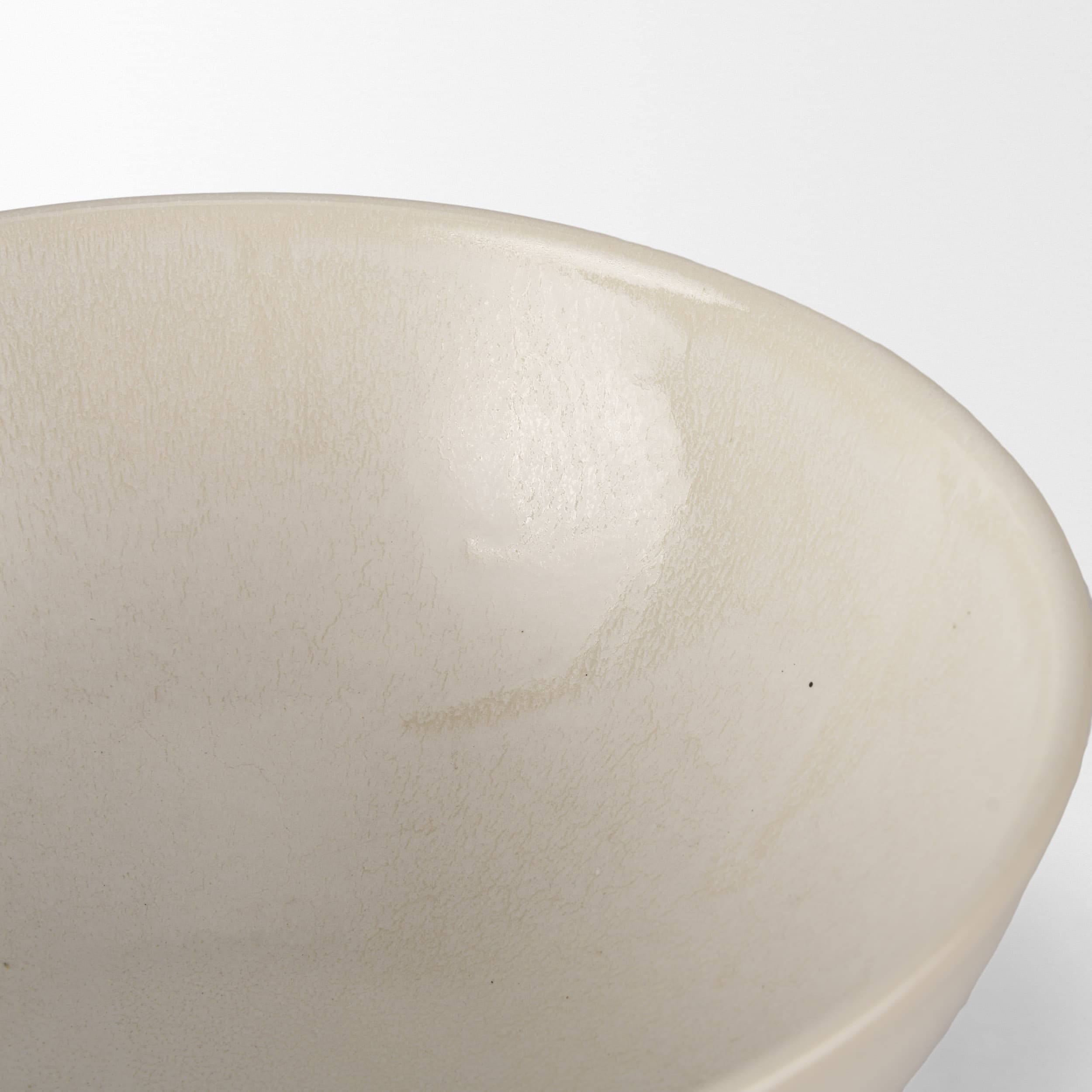 Tyren Cream Glazed Decorative Round Ceramic Bowl — product photograph