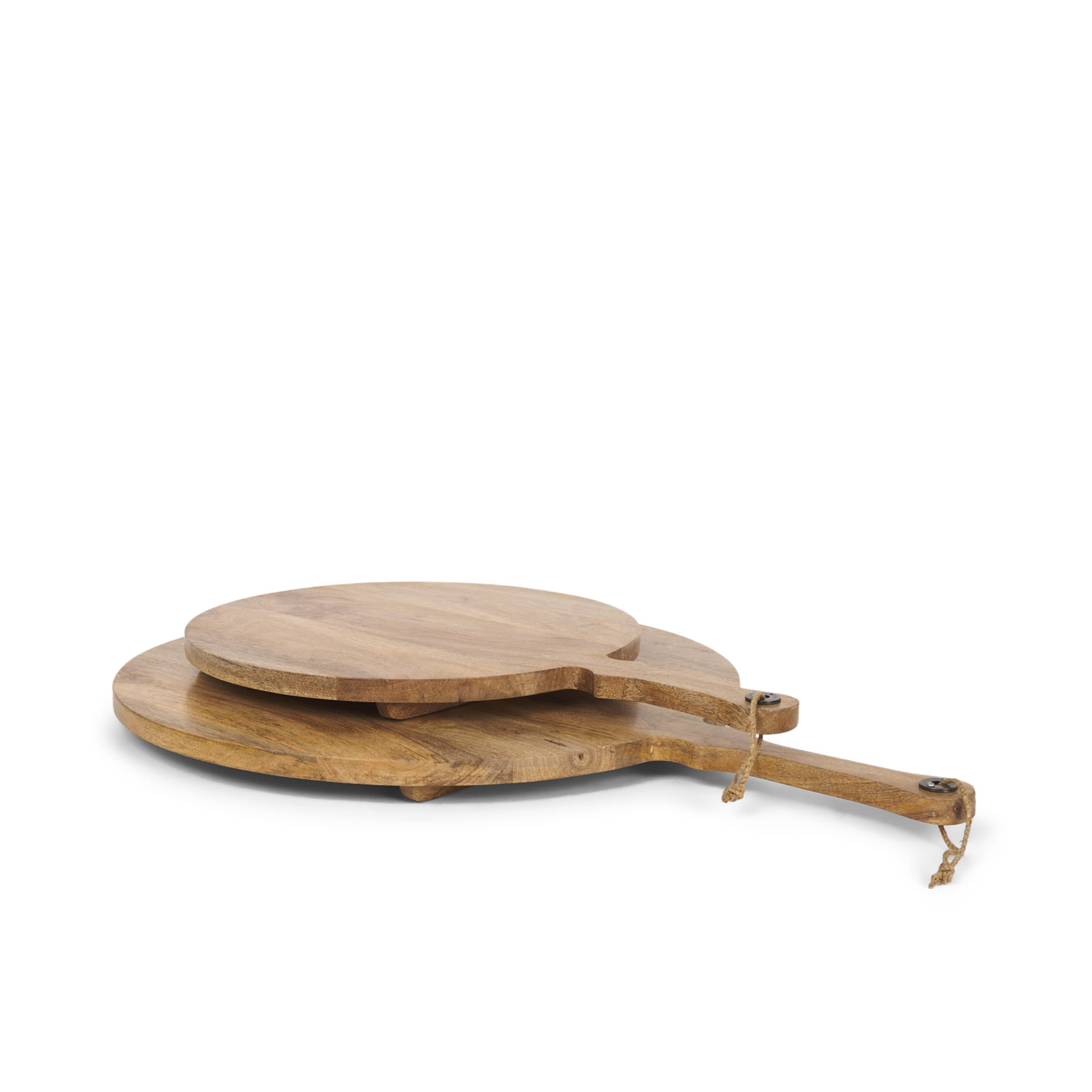 Karana Natural Solid Wood Round Serving Boards — product photograph