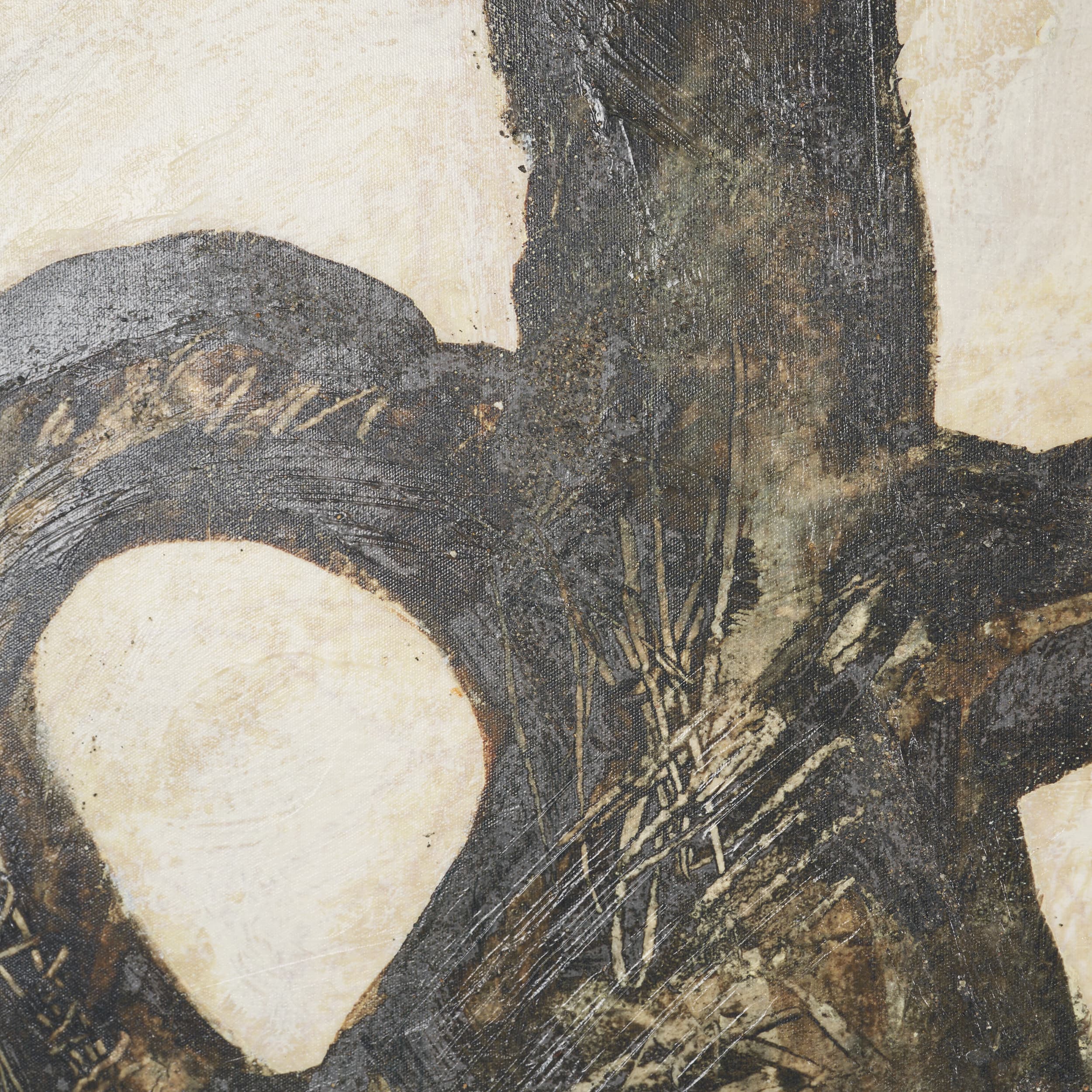 Held in Earth II by Mercana Studio Hand-Embellished Textured Framed Canvas Artwork — product photograph