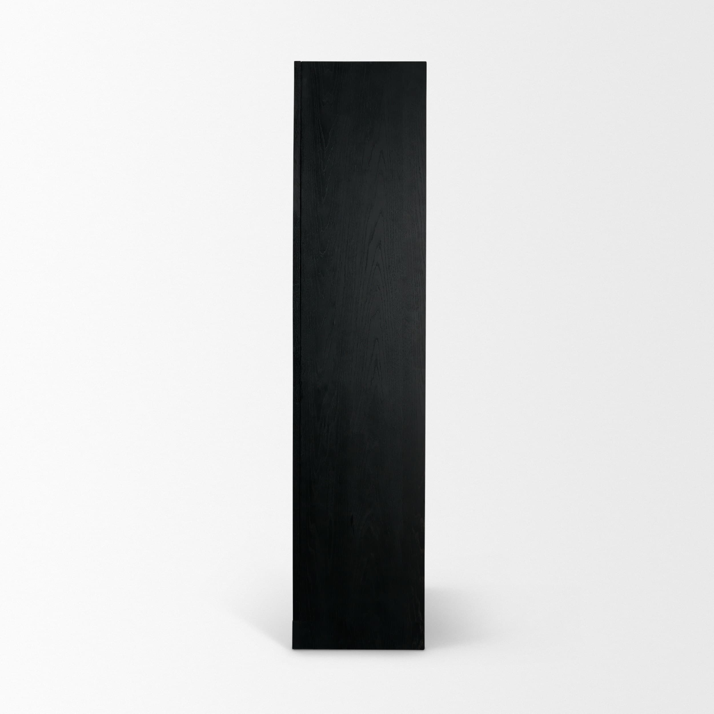 Henry Black & Light Brown Oak Wood w/ Glass Doors Curio Cabinet — product photograph