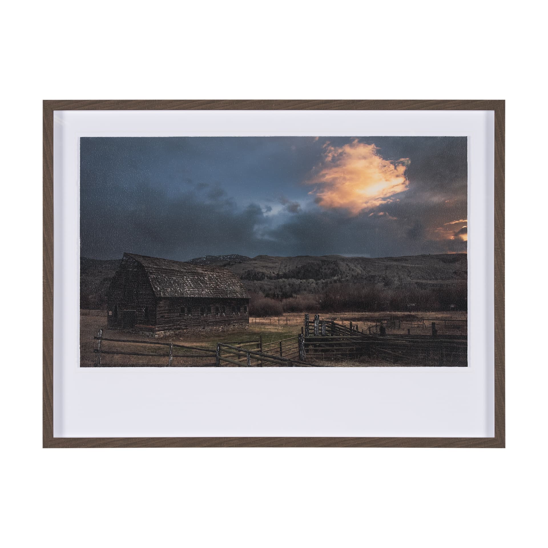 Storm's Horizon by Chad Mackay a Hand Embellished Textured Framed Photo Art Print Matted under Glass — product photograph